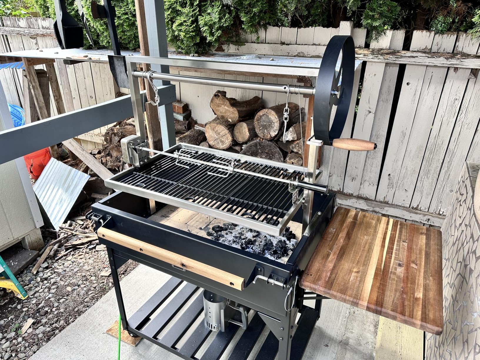 TURBRO Stainless Steel Rotisserie Kit for Gas Grills with A Cookbox up to 39'' - Includes 4W Electric Motor, 34'' - 45'' × 5/16