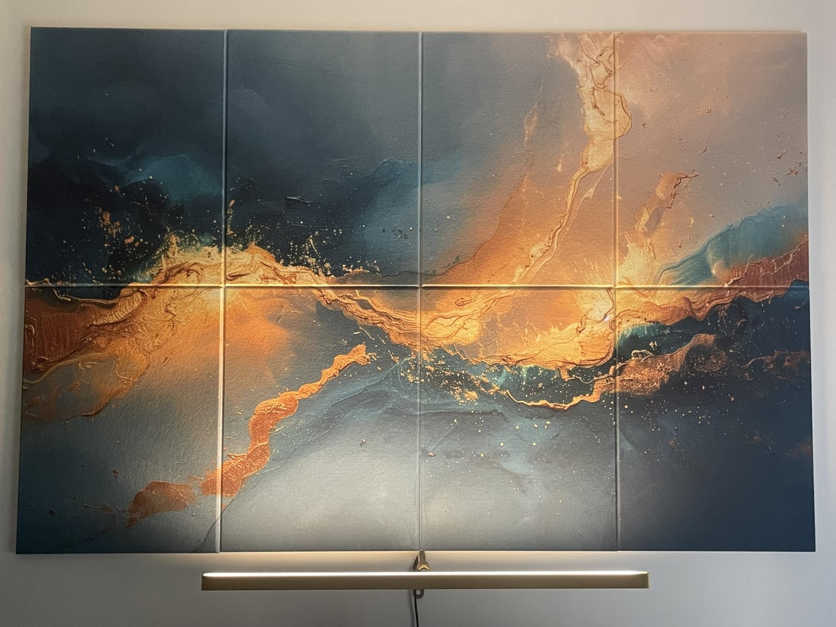Soon Global 8-Pack Acoustic Panels, Soundproof Wall Panels, 48 X 32 Inches Sound Absorbing Panels, Decorative Acoustical Wall Panels, Acoustic Treatment for Recording Studio, Harmony in Azure customer photo 1