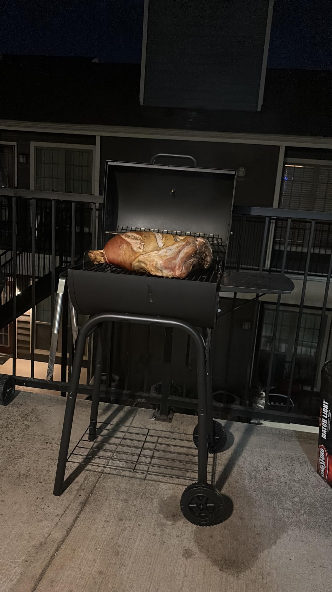 Charcoal Grill with Side Table, Barrel BBQ Grill 500 Sq In Cooking Area | Charcoal Outdoor BBQ Grill, for backyard, camping and picnic outdoor barbecue cooking by DNKMOR customer photo 2