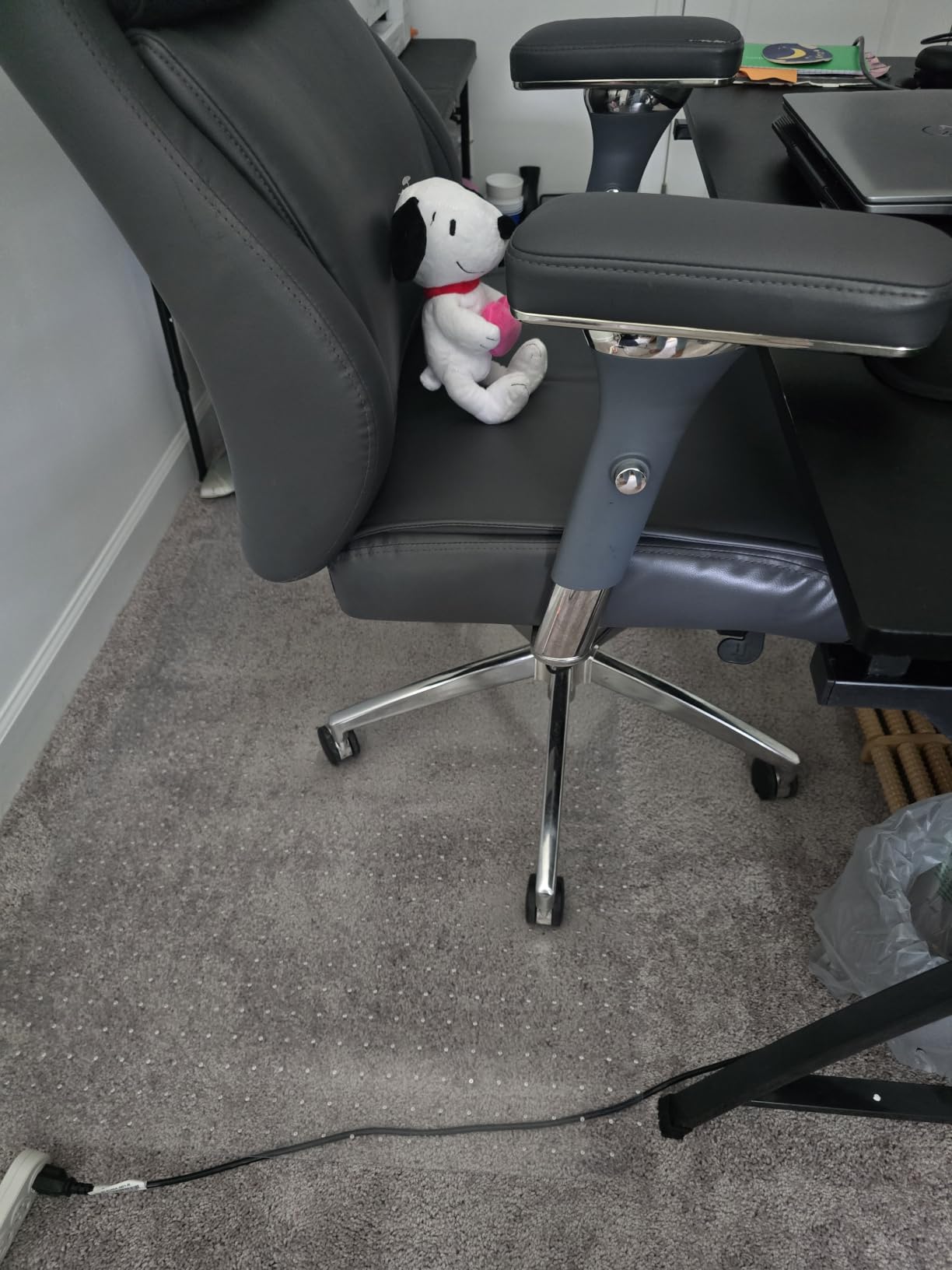 Office Chair Mat for Carpet, 48'' x 60'' Clear Floor Mat for Low and No Pile Carpeted Floors, Thick and Sturdy Carpet Protector for Work, Home, Gaming, Easy Glide and Flat Without Curling customer photo 2
