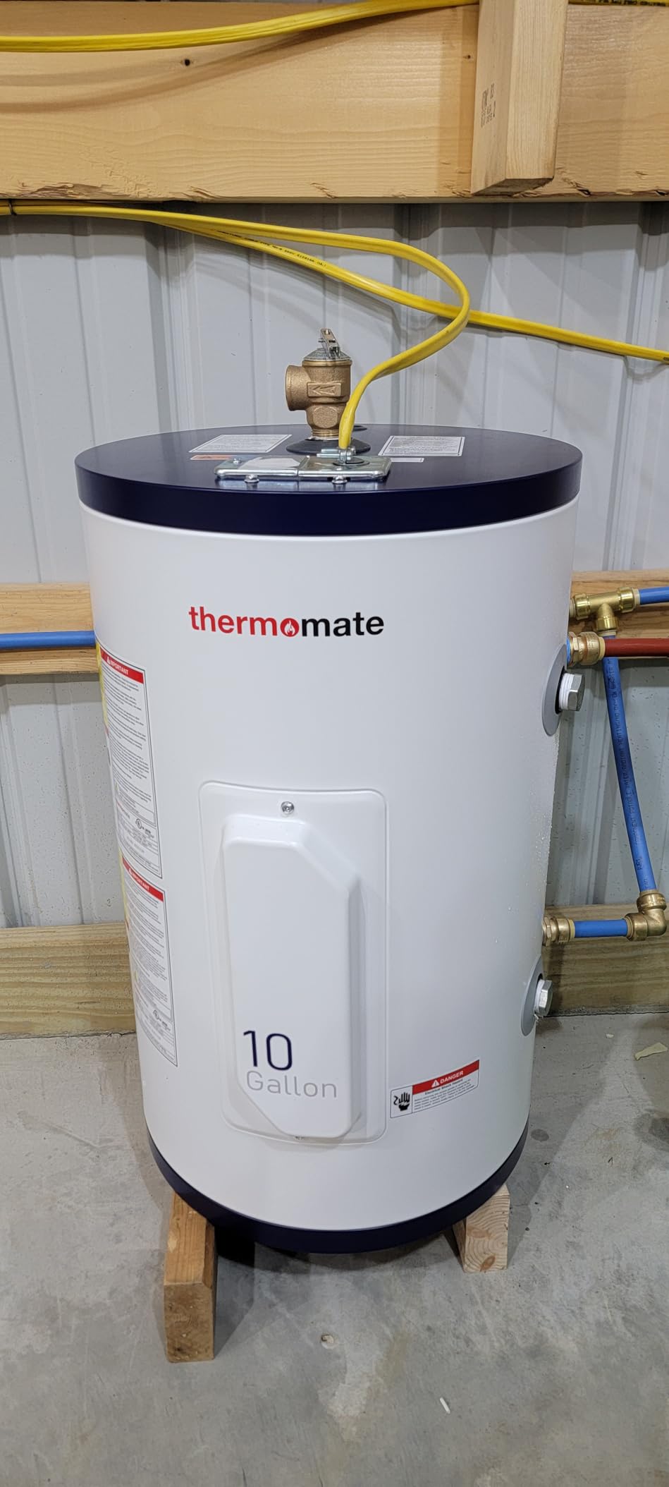 ThermoMate Mini Tank Water Heater Electric, ES250B 2.5 Gallon Point of Use Under Sink Water Heater, 120V Corded Wall or Floor Mounted, UL Listed customer photo 2