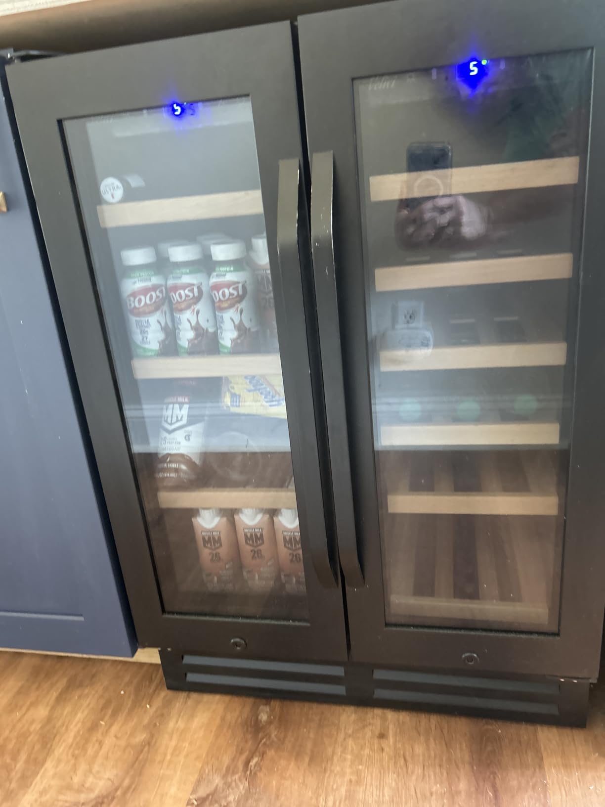 Velivi 24'' Beverage Refrigerator Under Counter Built-In and Drink Fridge | Cooler with Glass Door for Soda, Beer, Water, and Milk - For Kitchen, Bar or Office customer photo 1