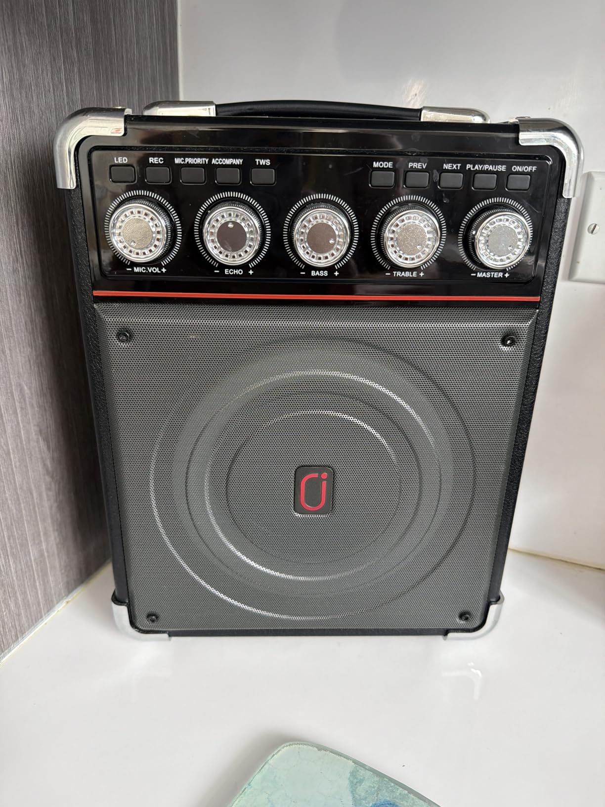 Karaoke Machine with 2 Wireless Microphones, Big Bluetooth Party Speaker with 500W Peak Power for Adults, PA System with Rolling Wheels and Trolley, Perfect for Outdoor, Home Party, Gatherings customer photo 1