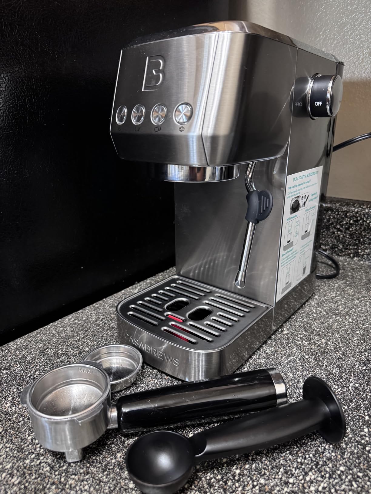 CASABREWS 3700 Essential Espresso Machine, Stainless Steel Espresso Maker customer photo 1