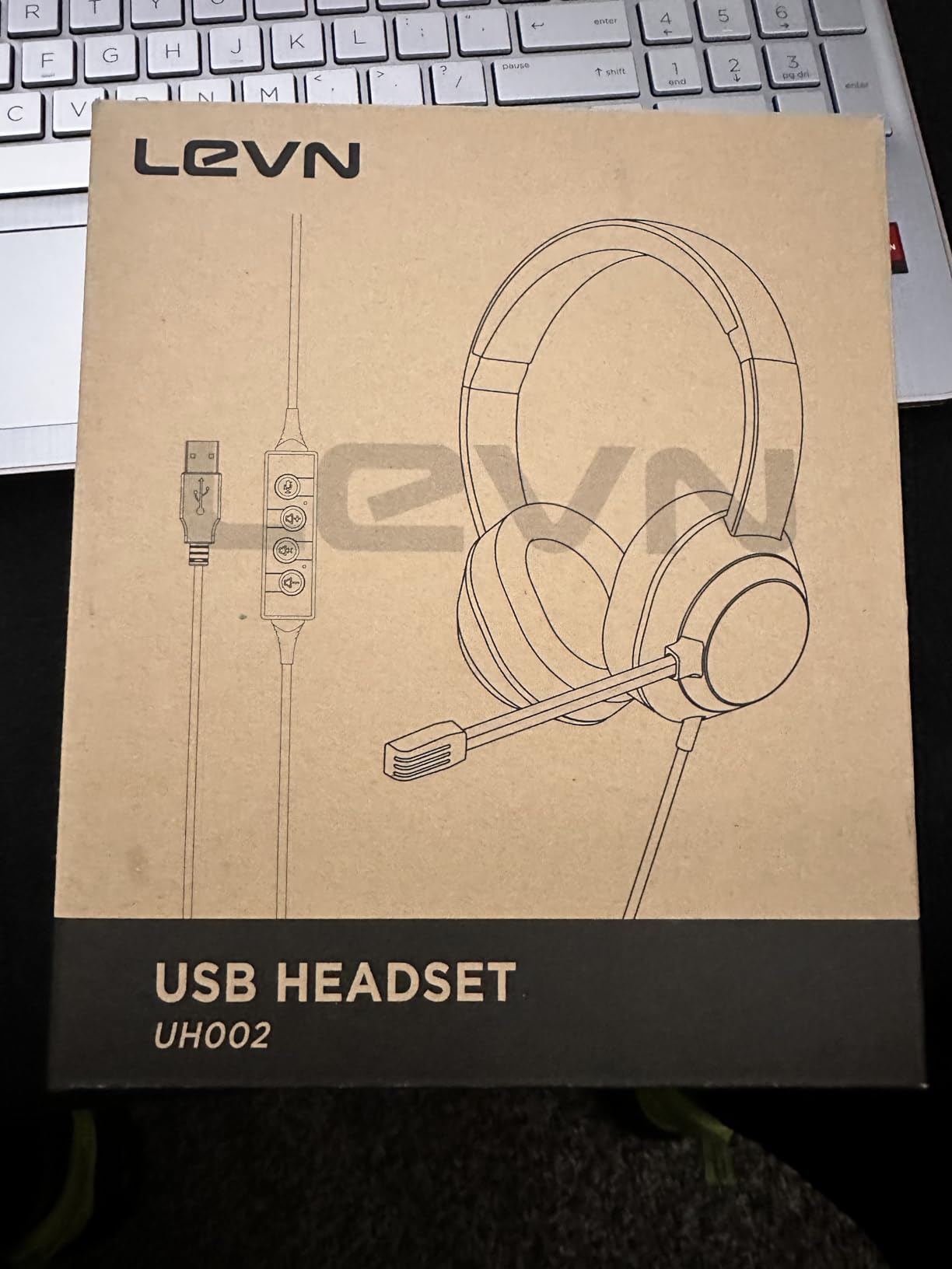LEVN Headset with Mic, USB Headset with Microphone for PC, Headphones with Mic for Pc with Noise Canceling Microphone for Laptop, USB Headphones for Work from Home/Call Center/Open Office, Black customer photo 1