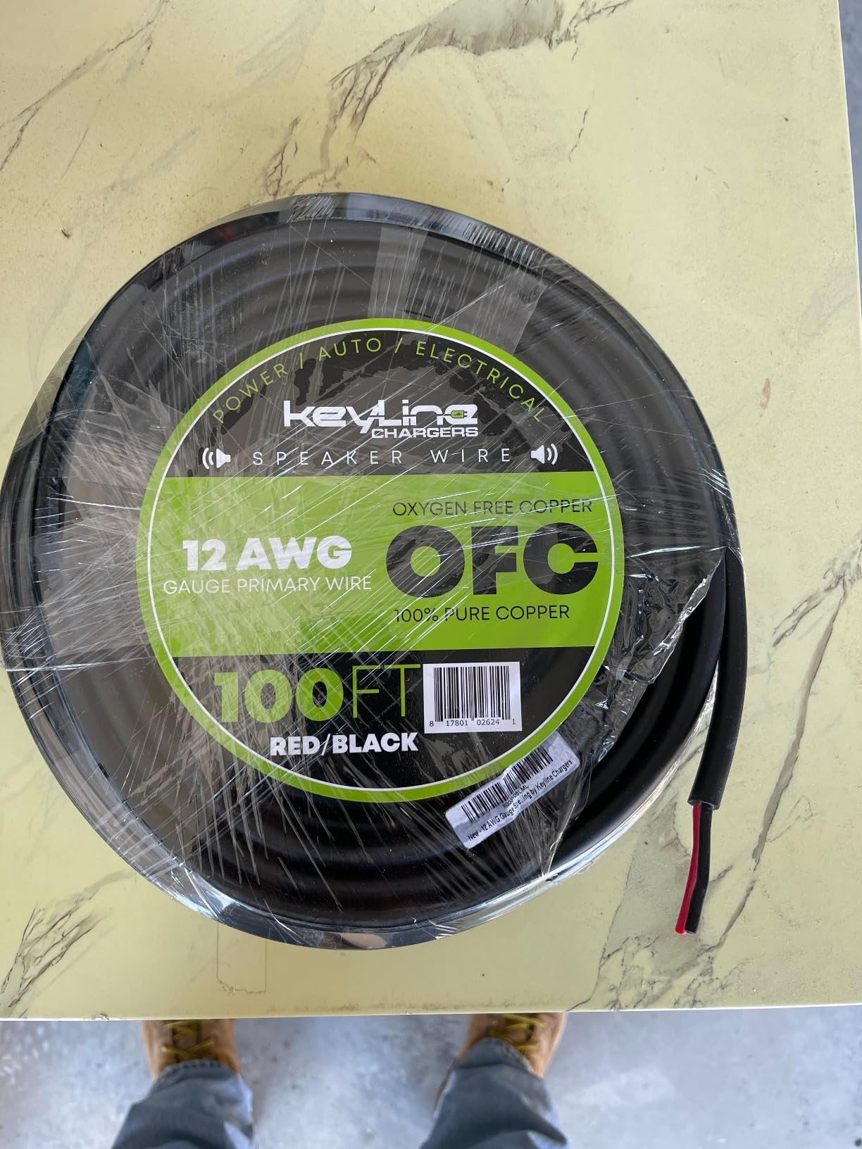 12 Gauge Speaker Wire - 100 Feet Black | 12-2 AWG - CL3 CL2 Rated for Marine Wiring, Outdoor in Ground Burial & in Wall / 2 Conductors - OFC Oxygen-Free Copper customer photo 2