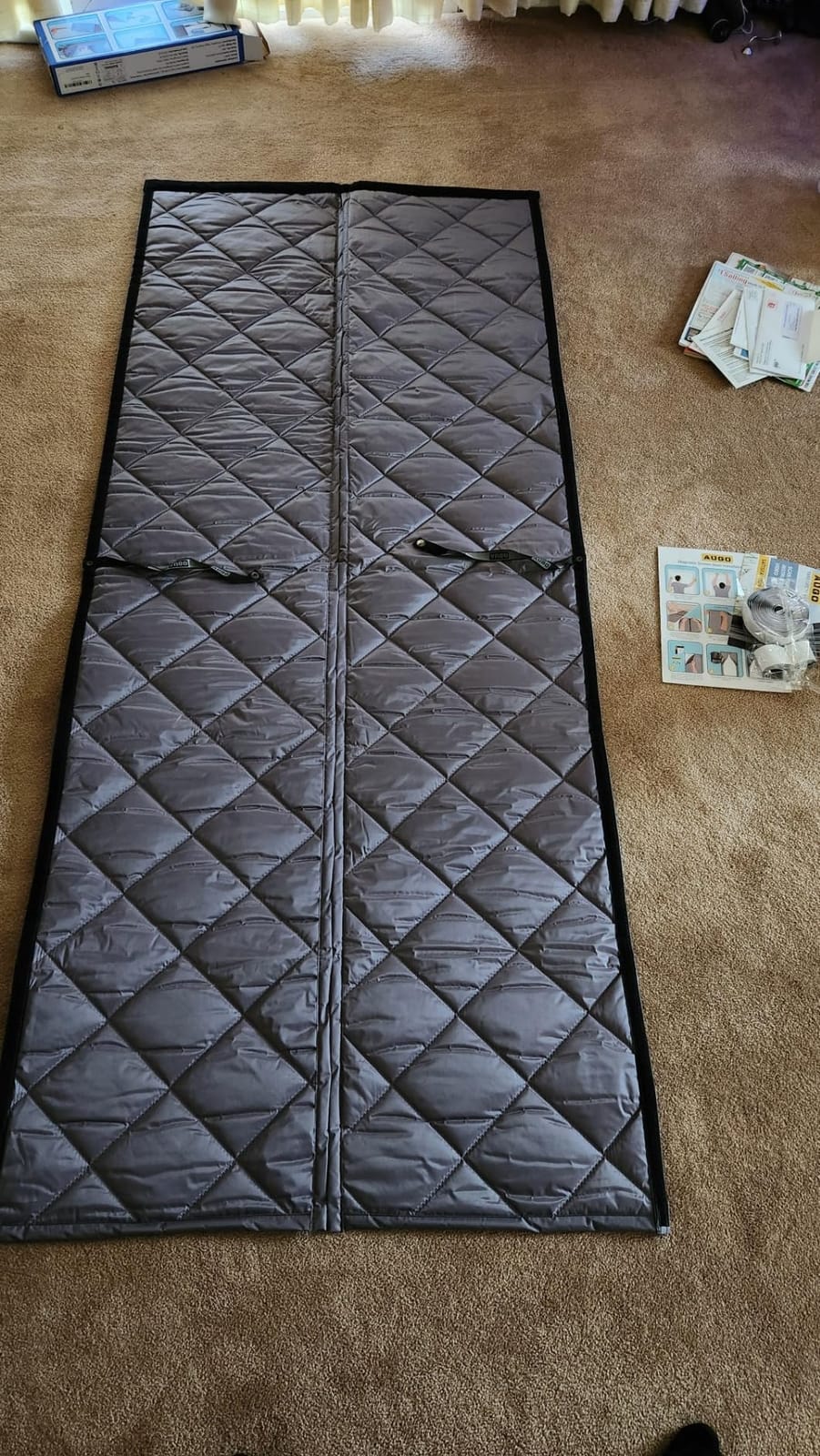 AUGO Thermal Door Curtain - Magnetic Insulated Cover for Winter - Keeps Warm Air In & Cold Air Out - Home Winterizing Product customer photo 2