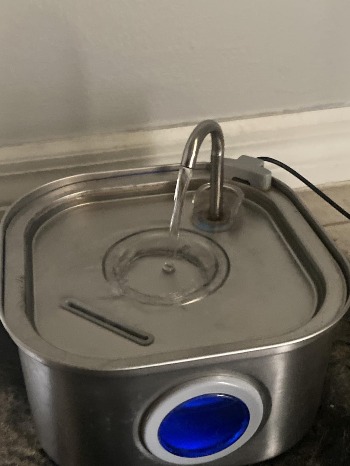 Cat Water Fountain Stainless Steel: 108oz/3.2L Automatic Pet Water Fountain - Dog Water Dispenser with Water Level Window - for Cats Inside with 8 Replacement Filters and 8 Sponges customer photo 1