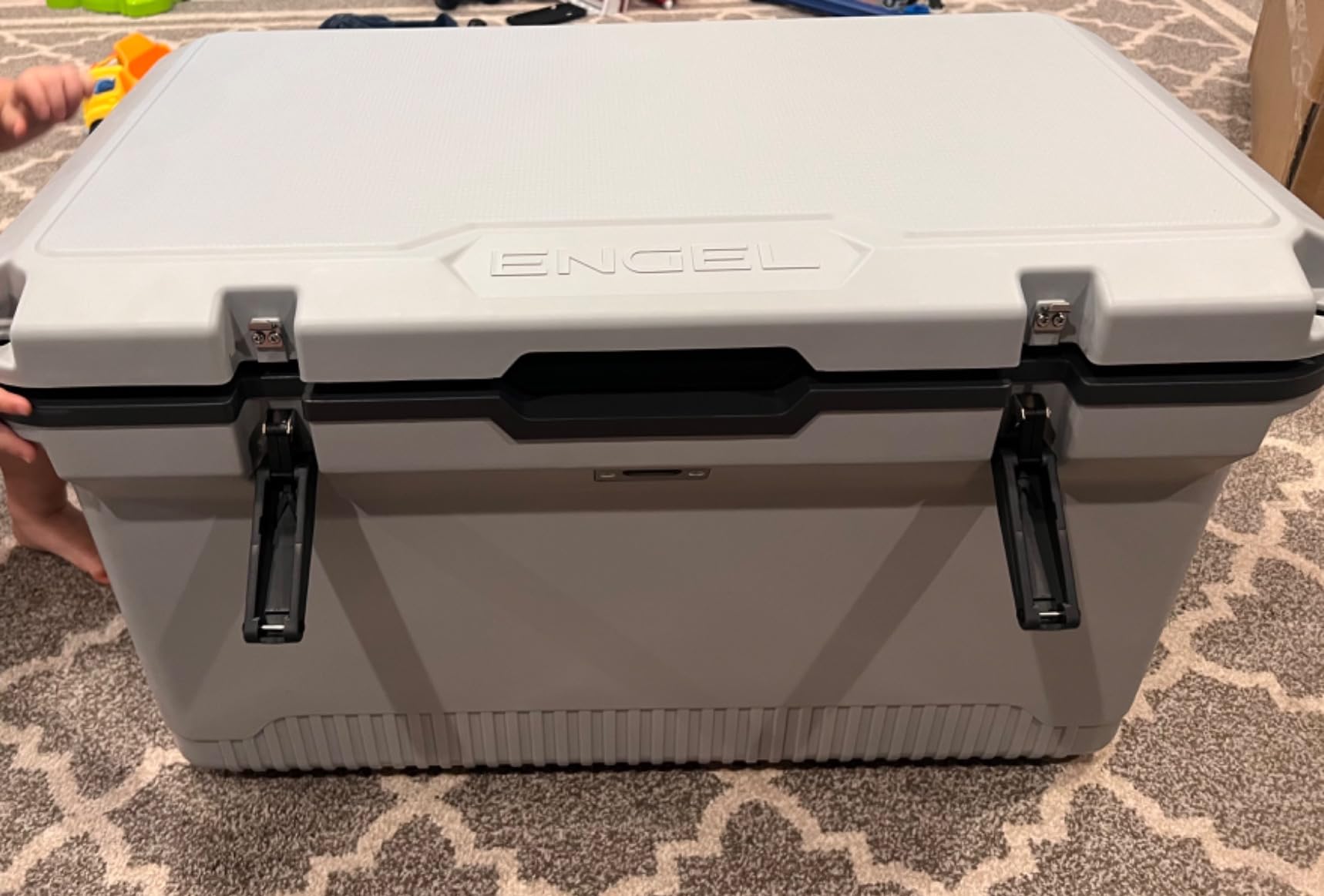 ENGEL 60 QT Ultra-Light Injection Molded Cooler - Ice Chest Keeps Ice up to 7 Days - Includes Wire Basket, Divider and Built-in Bottle Opener customer photo 2