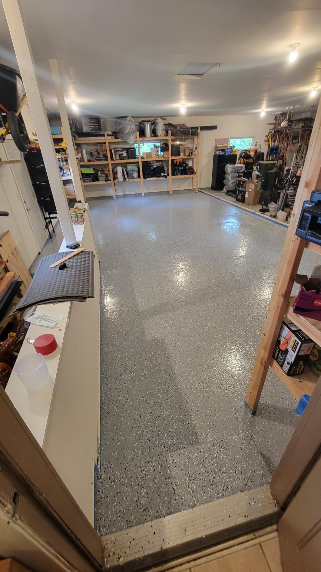 ArmorPoxy Garage Epoxy Floor Kit - 100% Solids - 2 Part Industrial-Grade Coating w/UltraGlaze Topcoat | DIY Slip & Hot Tire Resistant | 900 Sq Ft - Khaki Tan - 32 pc kit customer photo 2