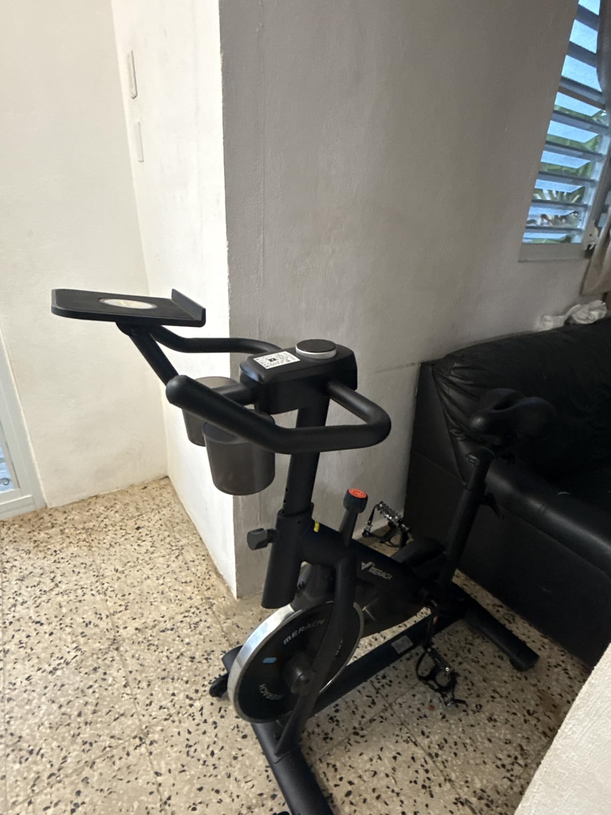 MERACH Exercise Bike, Magnetic Friction Stationary Bike for Home with APP customer photo 2