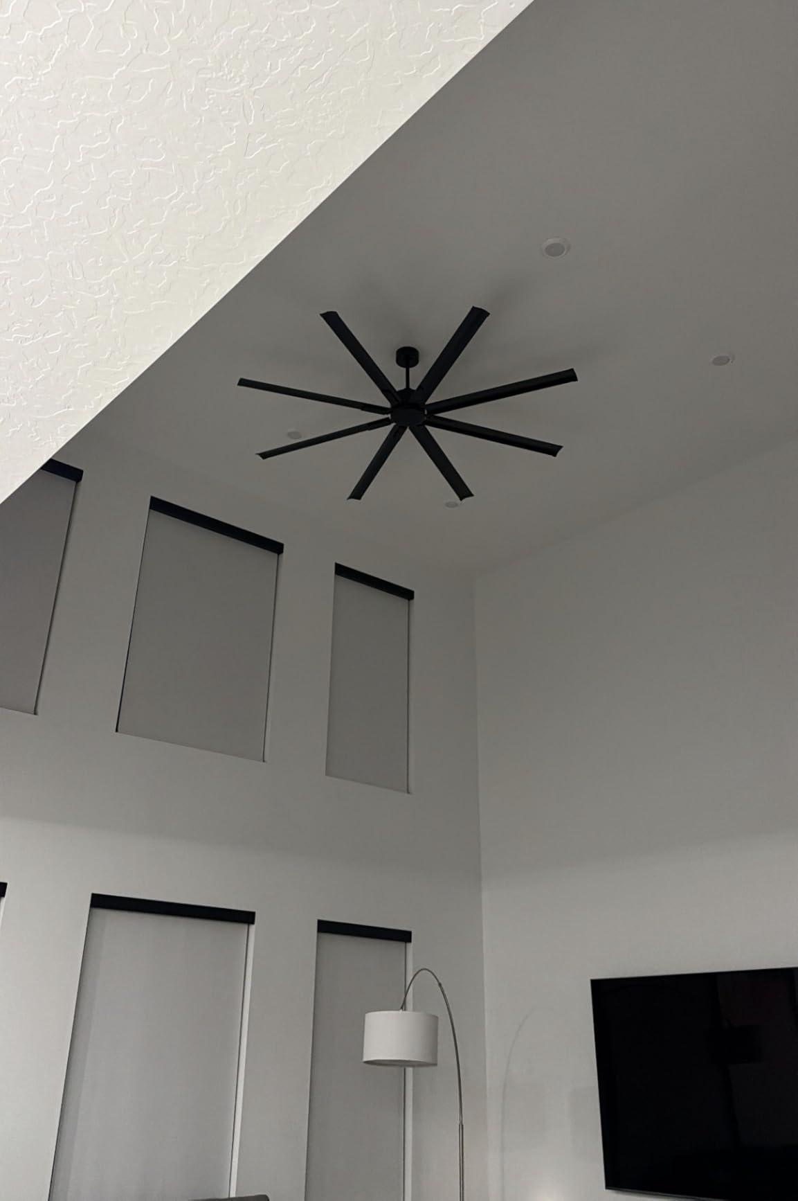 ZMISHIBO 84 Inch Heavy-Duty Ceiling Fan without Light, 8 Aluminum Blades | Industrial-Grade, DC Motor, Damp Rated, 6 Speeds, Remote Control, Timer, 3 Downrods, Porch, Shop, Garage, Workshop customer photo 2