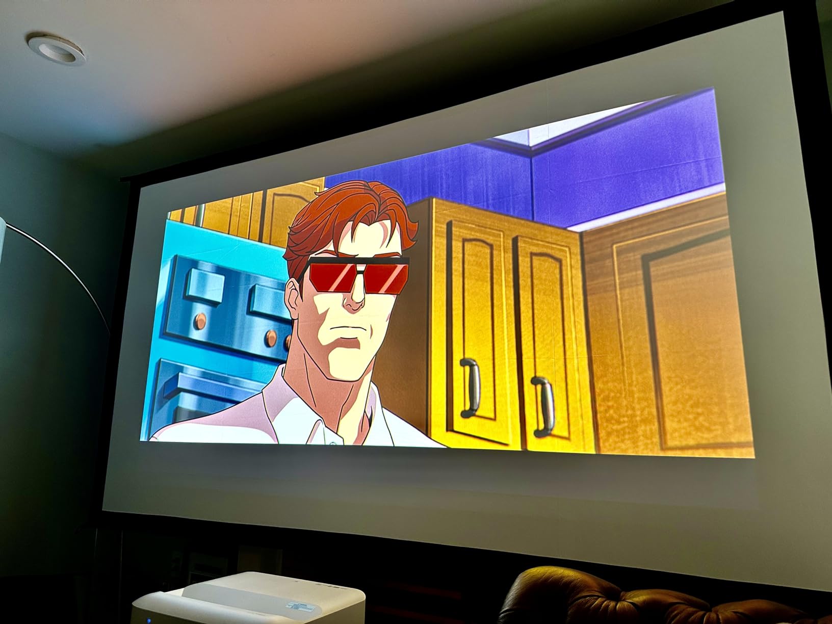 Epson EpiqVision LS650 4K PRO-UHD Ultra Short Throw Laser Projector, 3-Chip 3LCD, 3600 Lumens, Smart Streaming Android TV, HDR customer photo 2