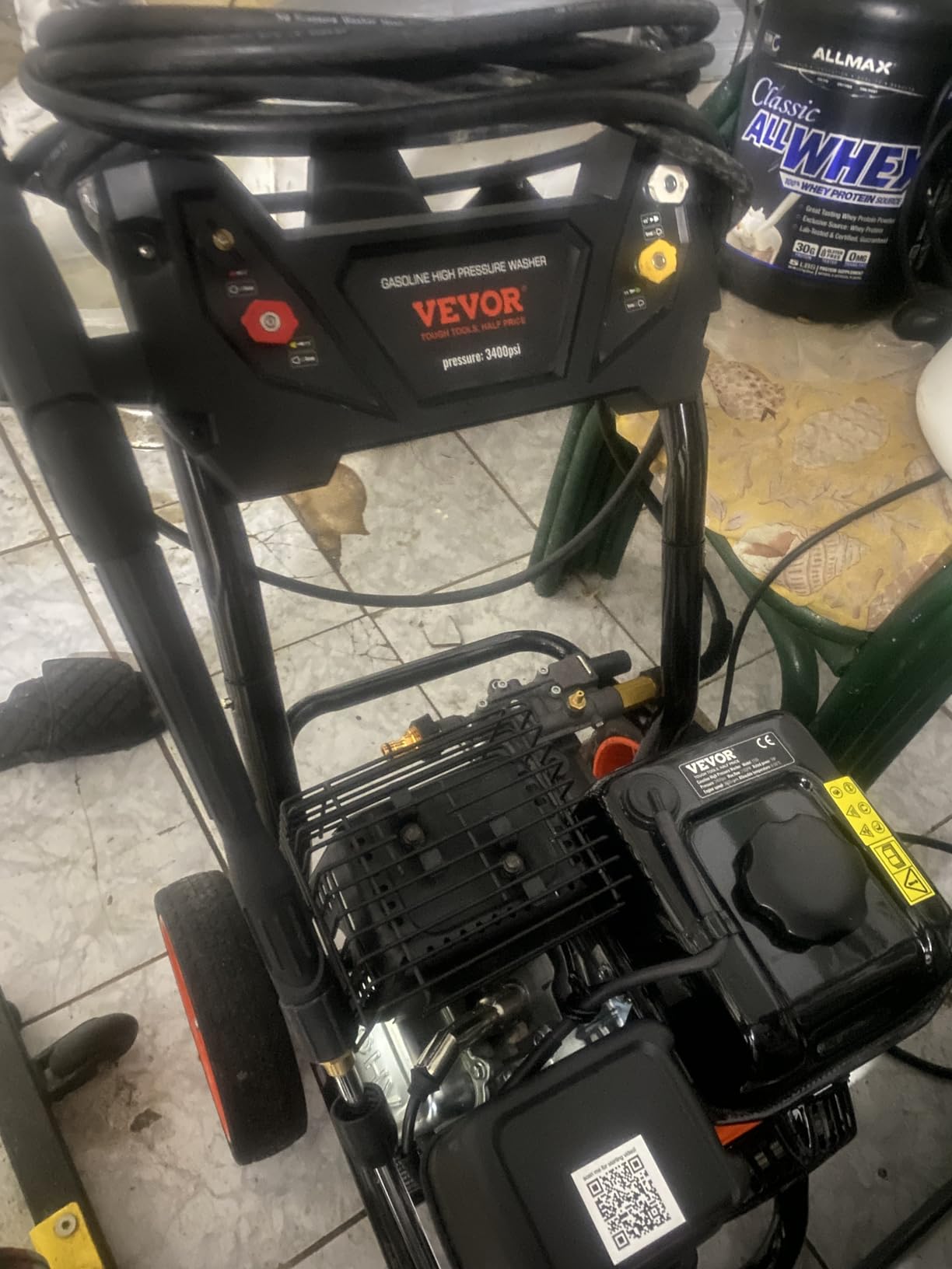 VEVOR Gas Powered Pressure Washer 3400 PSI 2.6 GPM, with Spray Gun and Extension Wand, 5 Quick Connect Nozzles, Copper Pump customer photo 1