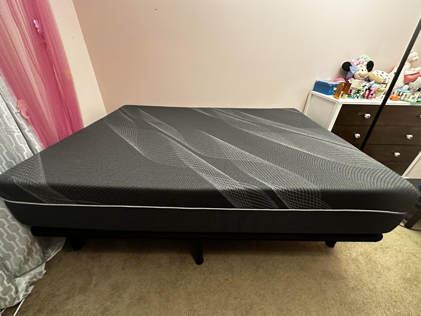 Dyonery Twin XL Adjustable Bed Frame + 12 Inch Gel Memory Foam Mattress | Wireless Remote, Head and Foot Incline, Zero Gravity, Gel-Infused Foam, Fiberglass Free Mattress, Tools-Free Assembly customer photo 1