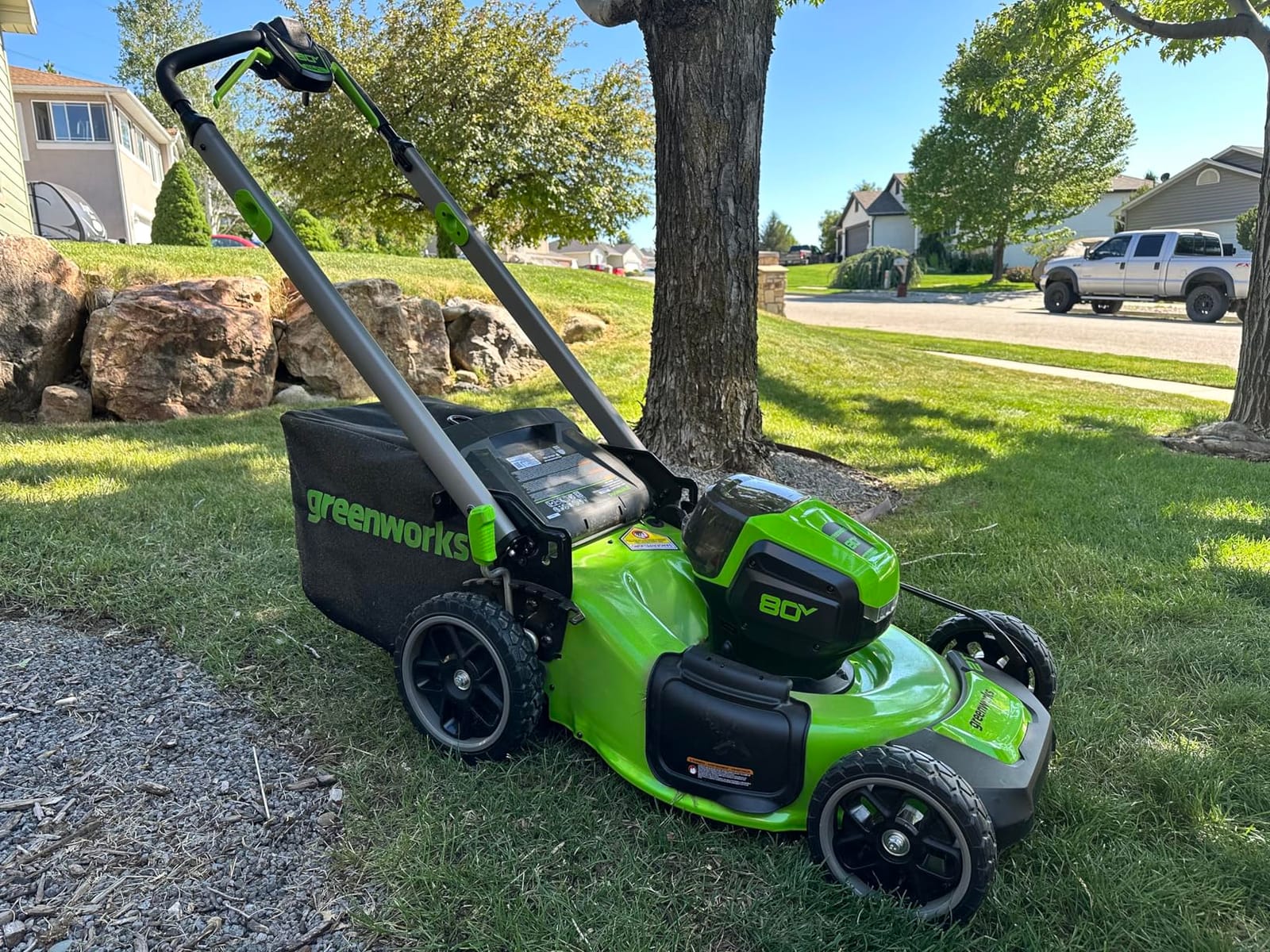 Greenworks 80V 21in Self-Propelled Lawn Mower, 4.0 Ah Battery and Charger customer photo 2