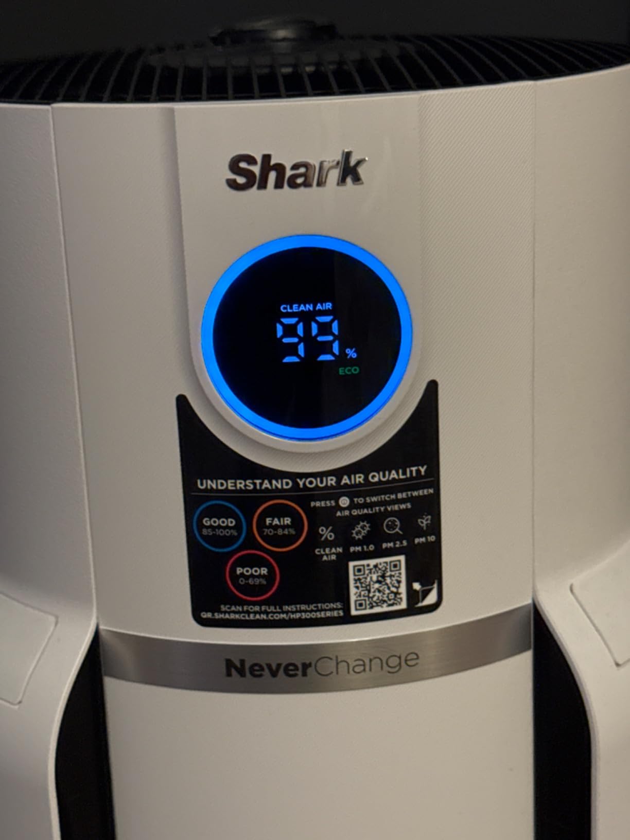Shark NeverChange Air Purifier, HP152, Charcoal | For Home, Large Room, HEPA-Exceeding Filter with Odor Neutralizer, Captures Pollutants, Pet Dander, Dust, Smoke, and More customer photo 1