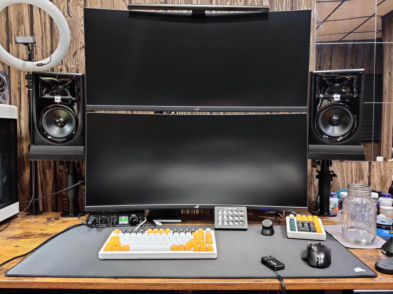 Liquid Stands Studio Monitor Stands - Music Studio Desktop Speaker Stand - 2 Pack 12x9 Clamp-on Adjustable Short or Tall Speaker Support for Music Booth Desk Audio Monitor Stand Mount with Tilt customer photo 1