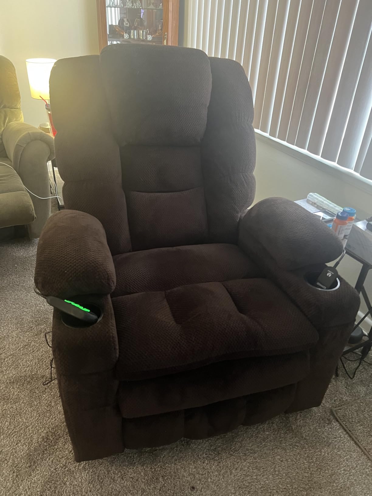 MCombo 3 Motor Power Lift Recliner, Heat and Massage, 7634, Large customer photo 2