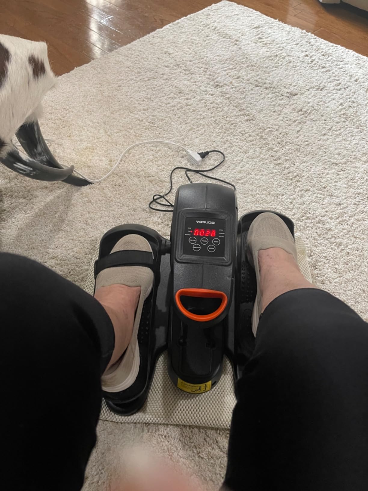 YOSUDA Under Desk Elliptical Machine, Seated Pedal Exerciser for Seniors | Fully Assembled, Portable Quiet Electric Leg Exerciser, Remote Control, Footstraps Included, Adjustable Speeds & Auto Mode customer photo 2