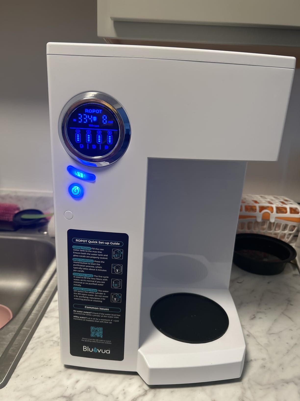 Bluevua RO100ROPOT Countertop Reverse Osmosis Water Filter System customer photo 2