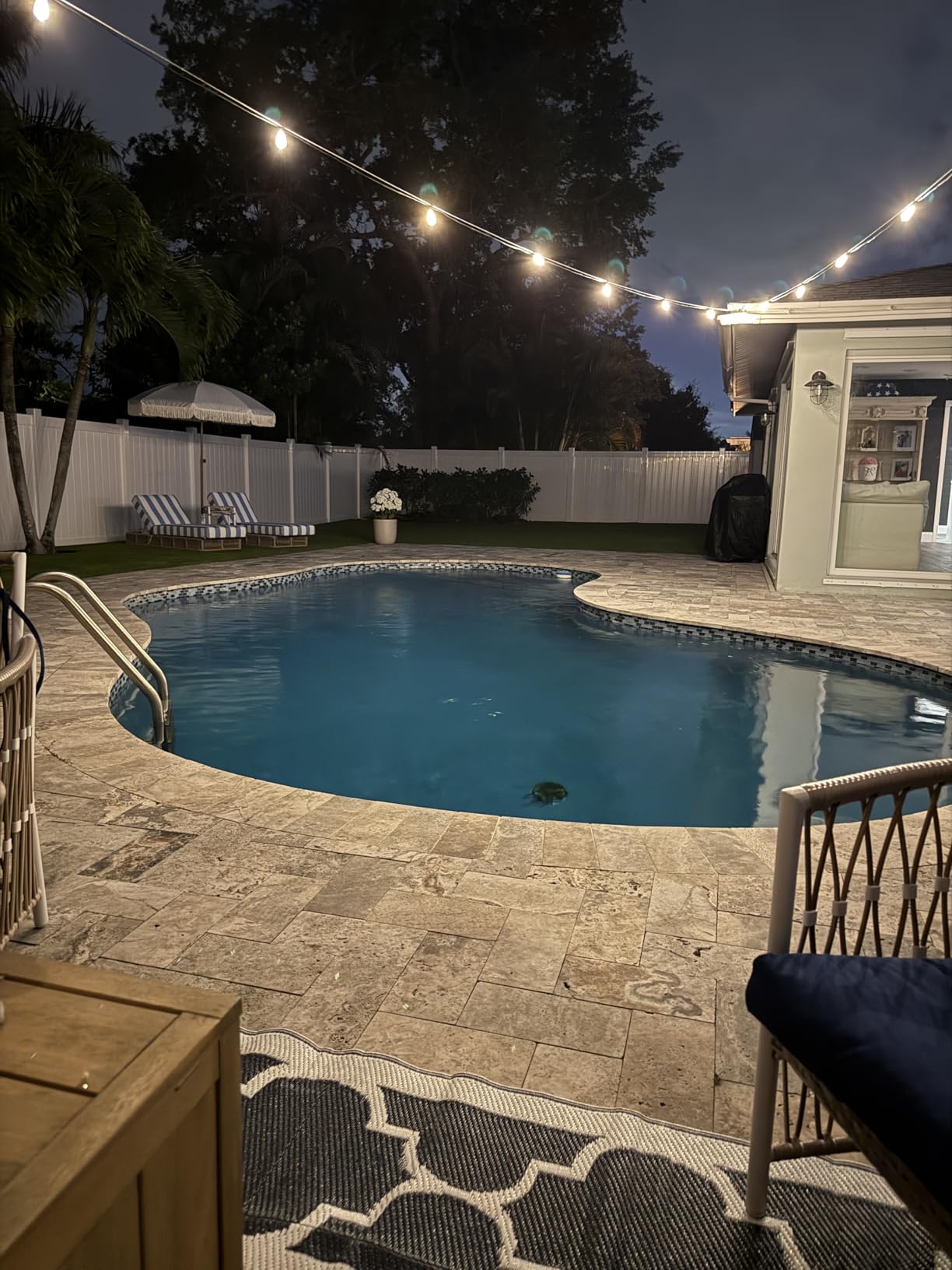 addlon 100FT LED Outdoor String Lights with Remote Waterproof Patio Lights with Shatterproof ST38 Replaceable Bulbs, Dimmable Outside Hanging Light Connectable for Porch, Backyard customer photo 2