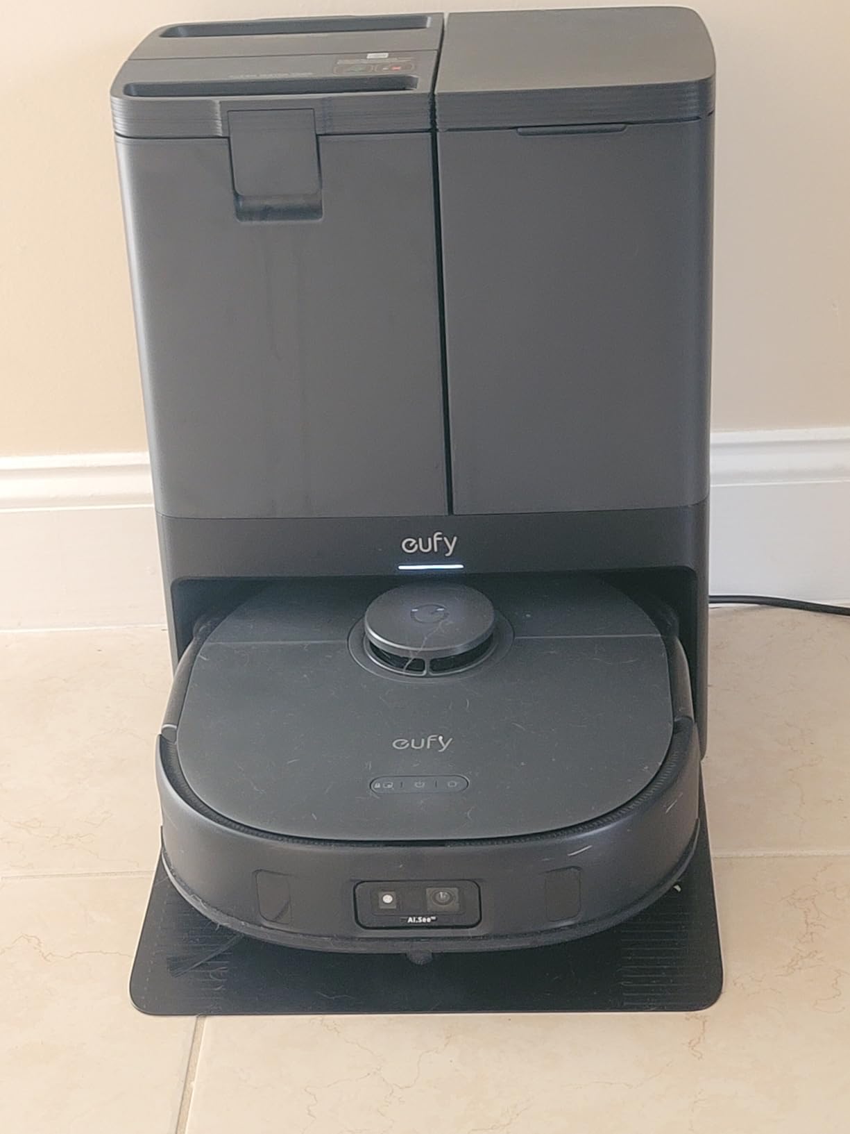eufy X10 Pro Omni Robot Vacuum and Mop Combo, Dual Mops with 12 mm Auto-Lift | 8,000 Pa Suction, Carpet Detection, AI Obstacle Avoidance, Auto Mop Washing, Auto Drying, Self-Emptying customer photo 1