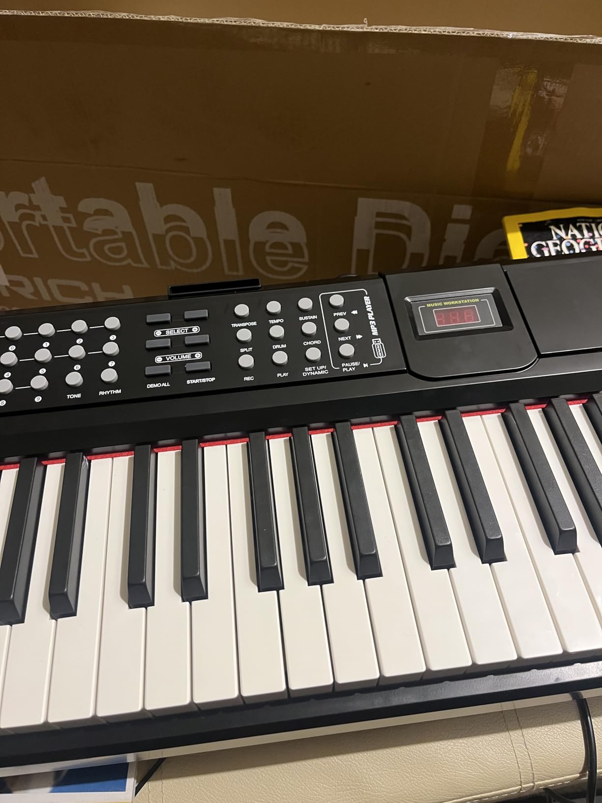 STRICH 88 Keys Weighted Keyboard with Sustain Pedal, Hammer-Action Digital Piano, 2x15W Built-In Speakers, Full-size Electric Piano Keyboard Supports USB-MIDI/Wireless Connect, SDP-120 customer photo 1