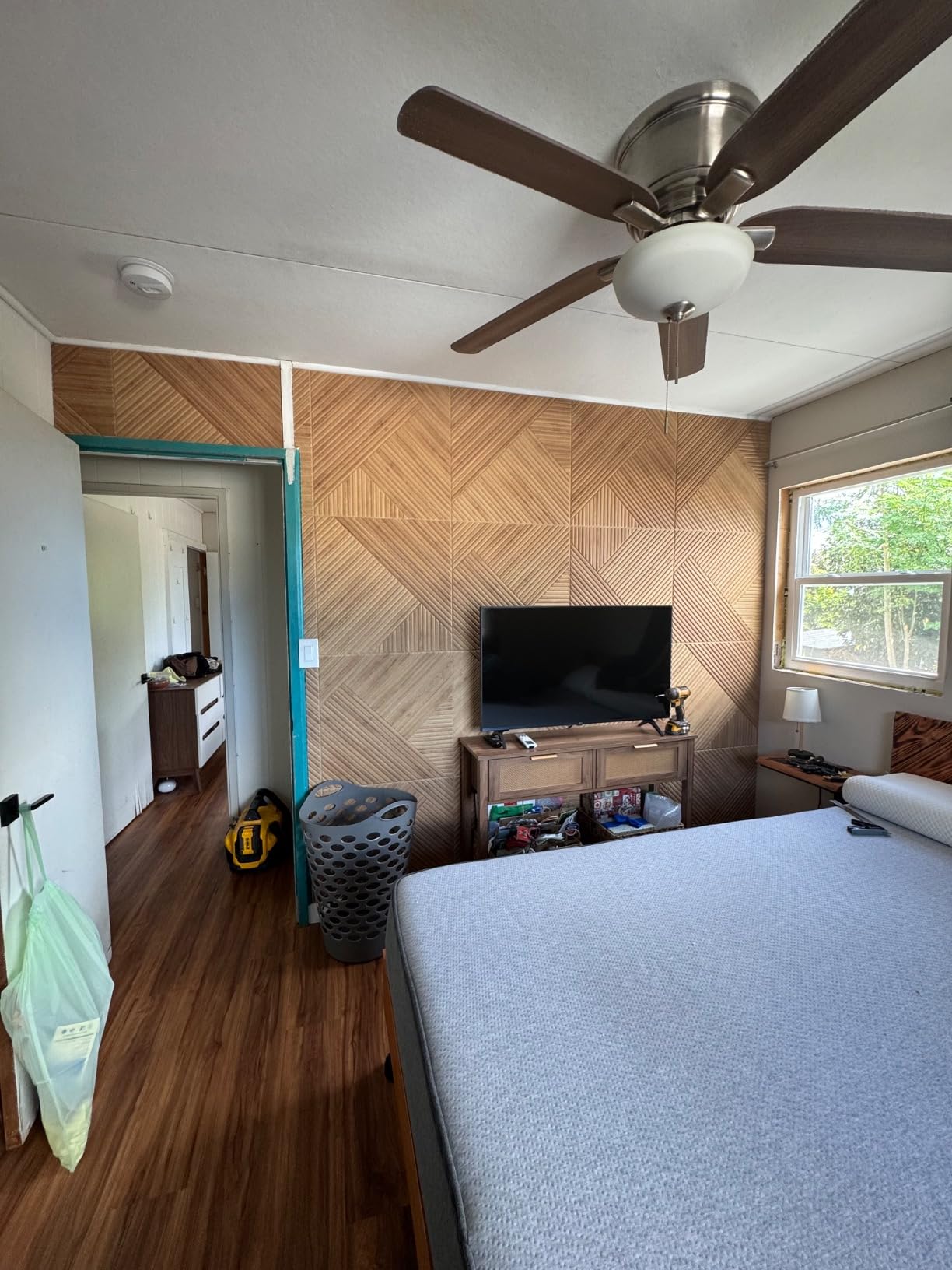 BUBOS 6-Pack Acoustic Panels, Wood Grain Sound Absorbing Panels, 23.6x23.6 customer photo 2