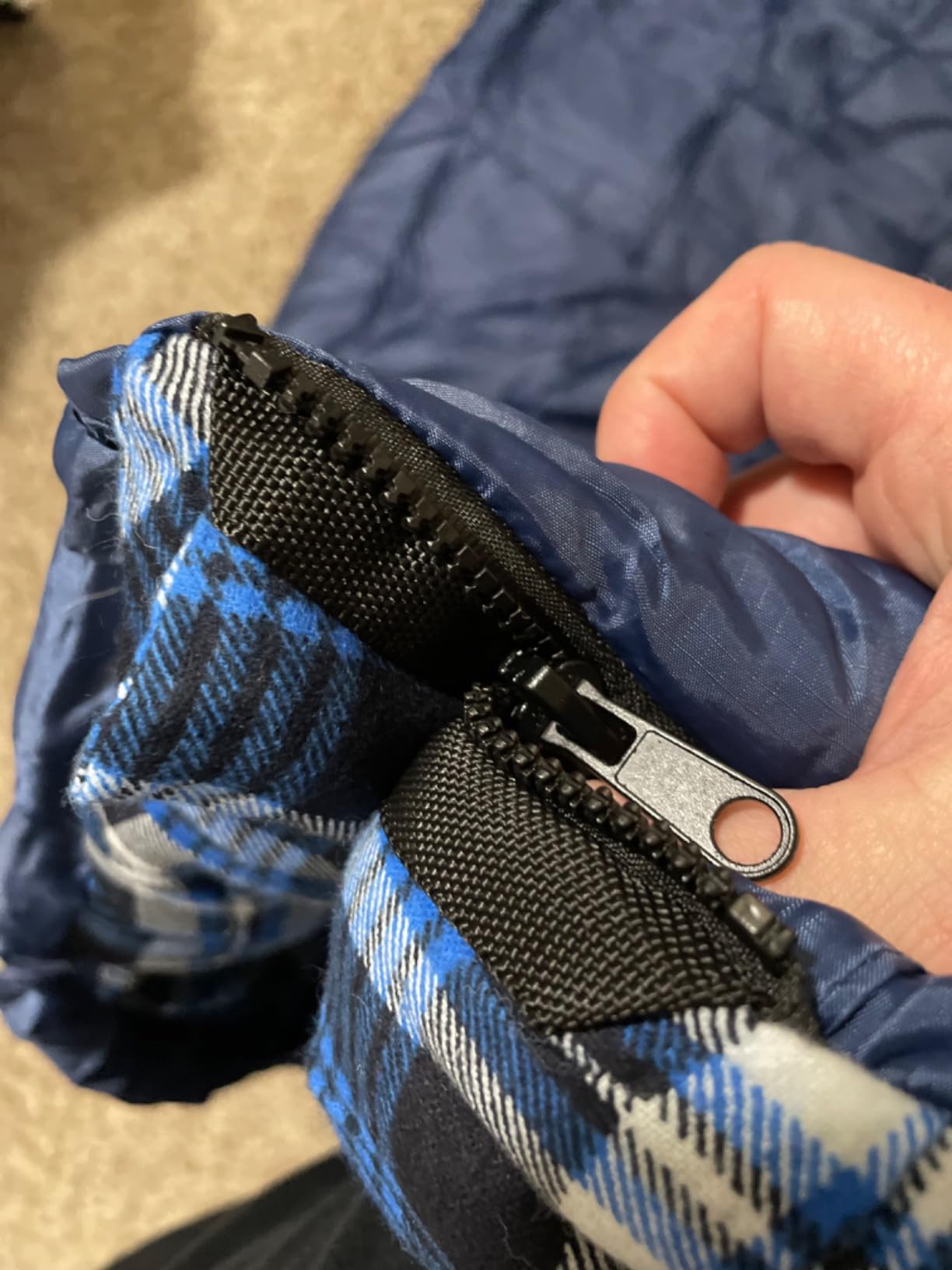 0 Degree Sleeping Bag 100% Cotton Flannel XXL Cold Weather Winter Oversized Sleeping Bag for Adults Camping Zero Degree Big and Tall with Compression Sack customer photo 2