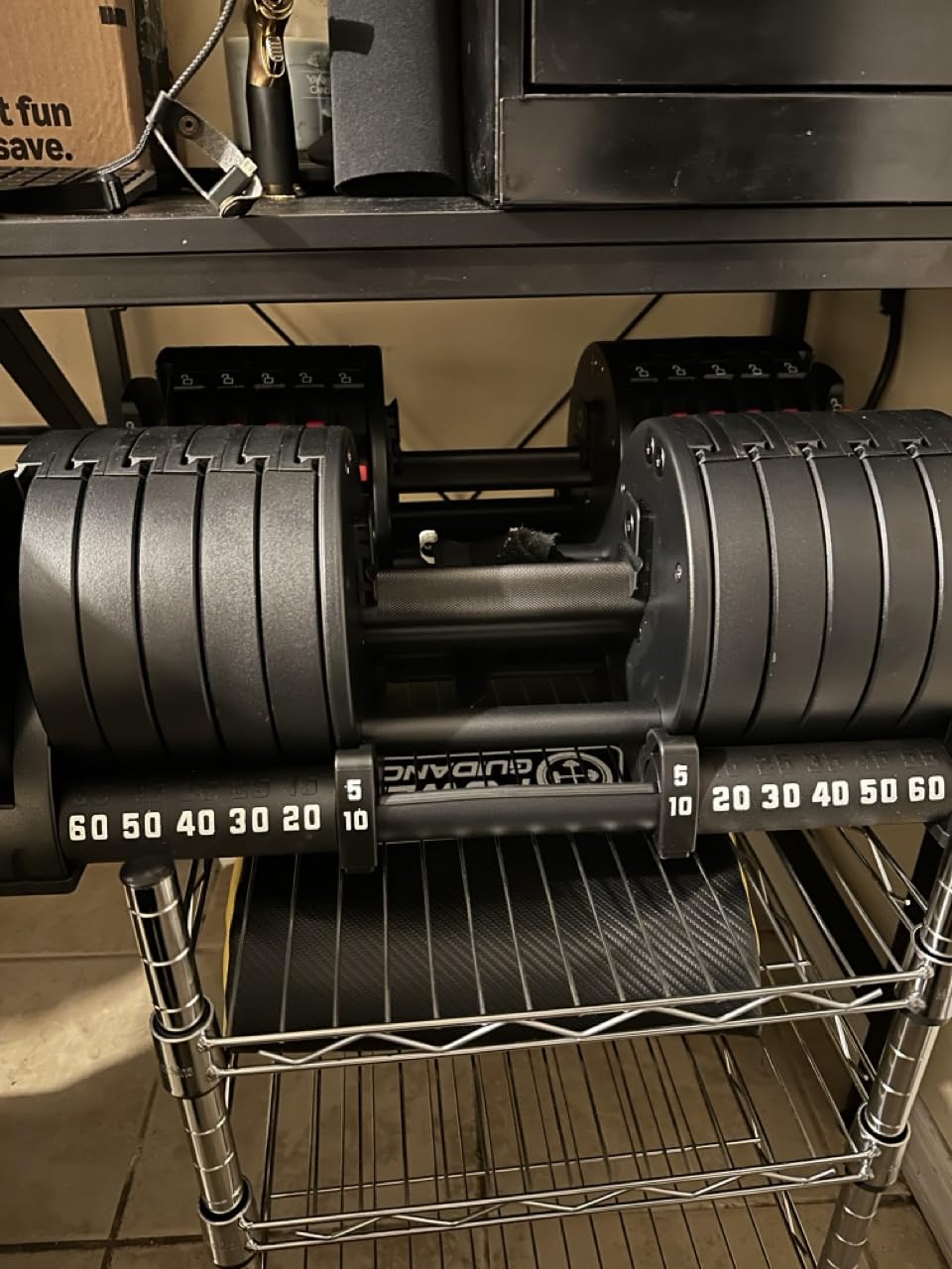 REP Fitness QuickDraw Adjustable Dumbbell Set, Pair, 30/40/50/60 lb Each, Steel Plates, Knurled Handle, Lock-N-Load Switch, Space-Saving Compact Free Weights, Strength Training, Home Gym, Men & Women customer photo 1