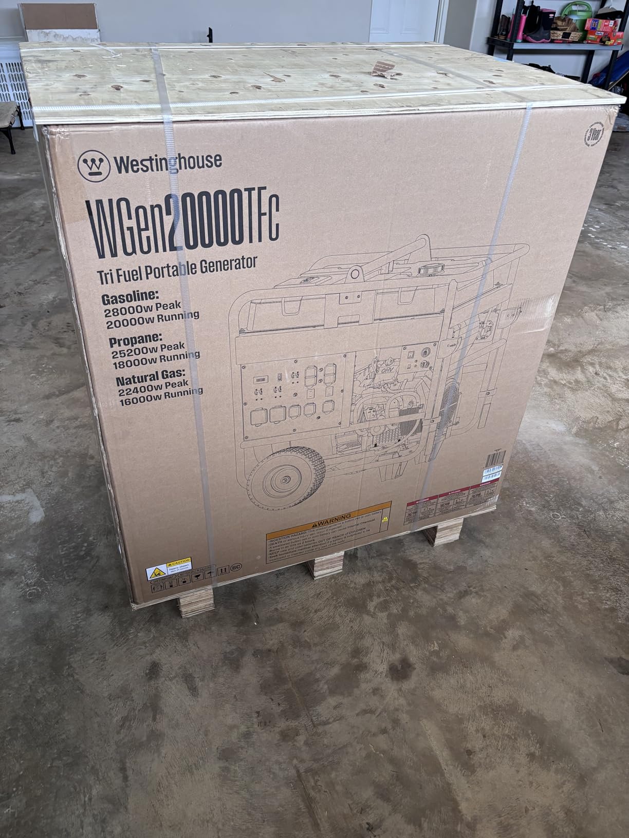 Westinghouse 28000 Peak Watt Tri-Fuel Home Backup Portable Generator, Remote Electric Start, Transfer Switch Ready, Gas, Propane, and Natural Gas Powered customer photo 1