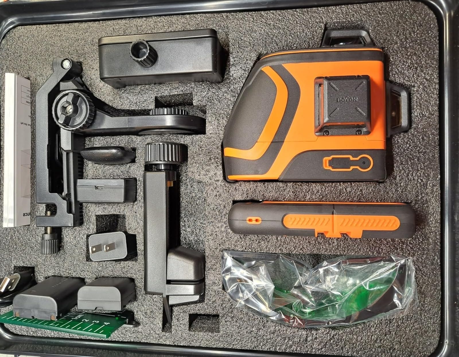 DOVOH Outdoor Laser Level 360 Self Leveling with Receiver, H3-360G-KIT | 400ft Long Range With Detector, High Power, Daylight Use, Green Beam customer photo 2