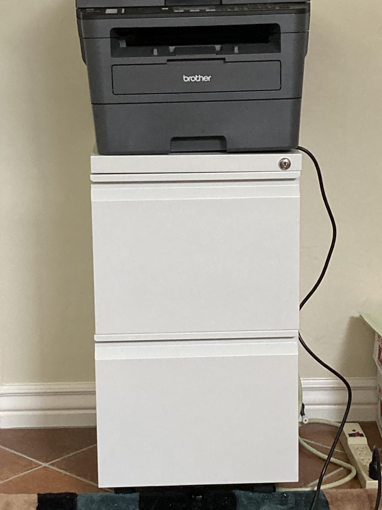 Letaya Mobile File Cabinet with Lock, 2 Drawer Under Desk Metal Rolling Filing Cabinets for Home Office Organizer Letters/Legal/A4 (Fully Assembled-Black) customer photo 2