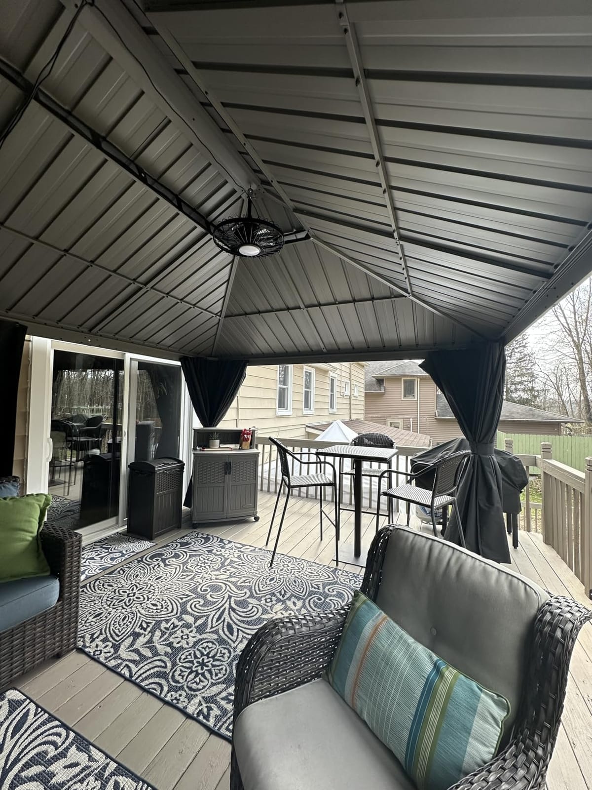 PURPLE LEAF Outdoor Gazebo 12' x 14' w/Lights & 4.7