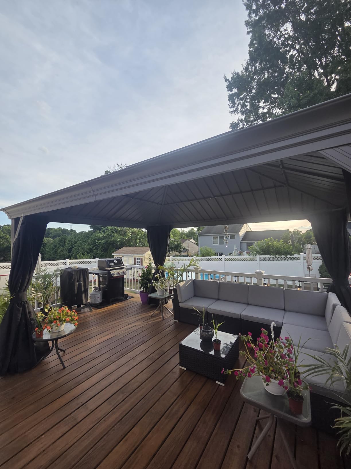 PURPLE LEAF Outdoor Gazebo 12' x 14' w/Lights & 4.7