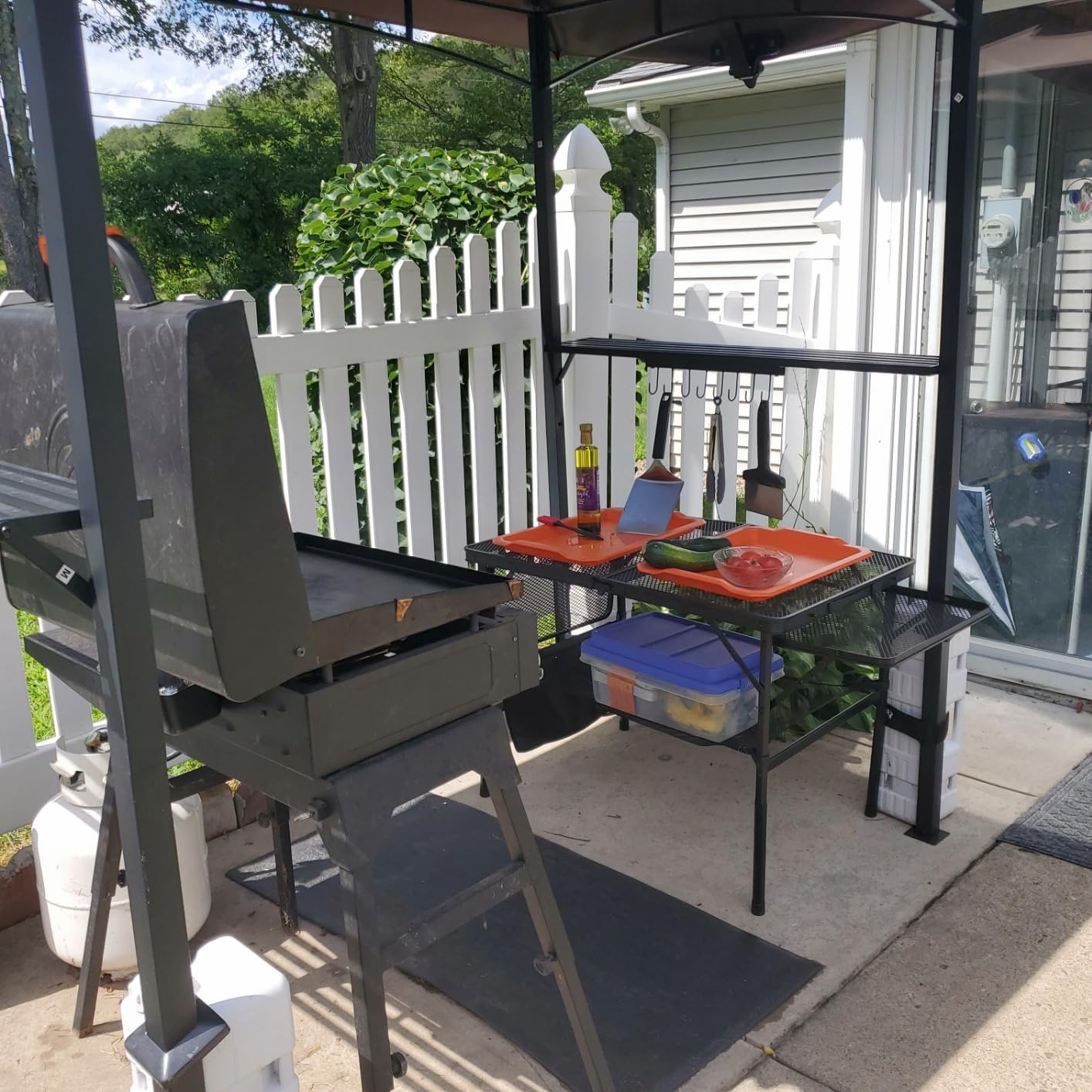 WildFinder Folding Table with 2 Wing Panels, 3x2 FT Foldable Camping Table | Height Adjustable Folding Grill Table with Mesh Desktop & Mesh Bag, Portable Outdoor Table for Picnic, Camping, BBQ, Beach customer photo 1