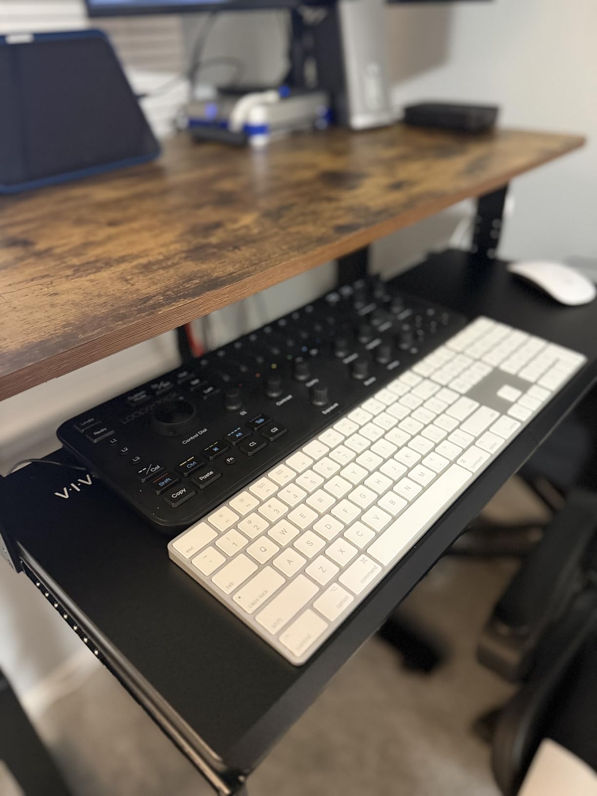 VIVO Large Height Adjustable Under Desk Keyboard Tray, 27 x 11 inch Slide-Out Platform Computer Drawer for Typing, Black, MOUNT-KB27HB customer photo 1