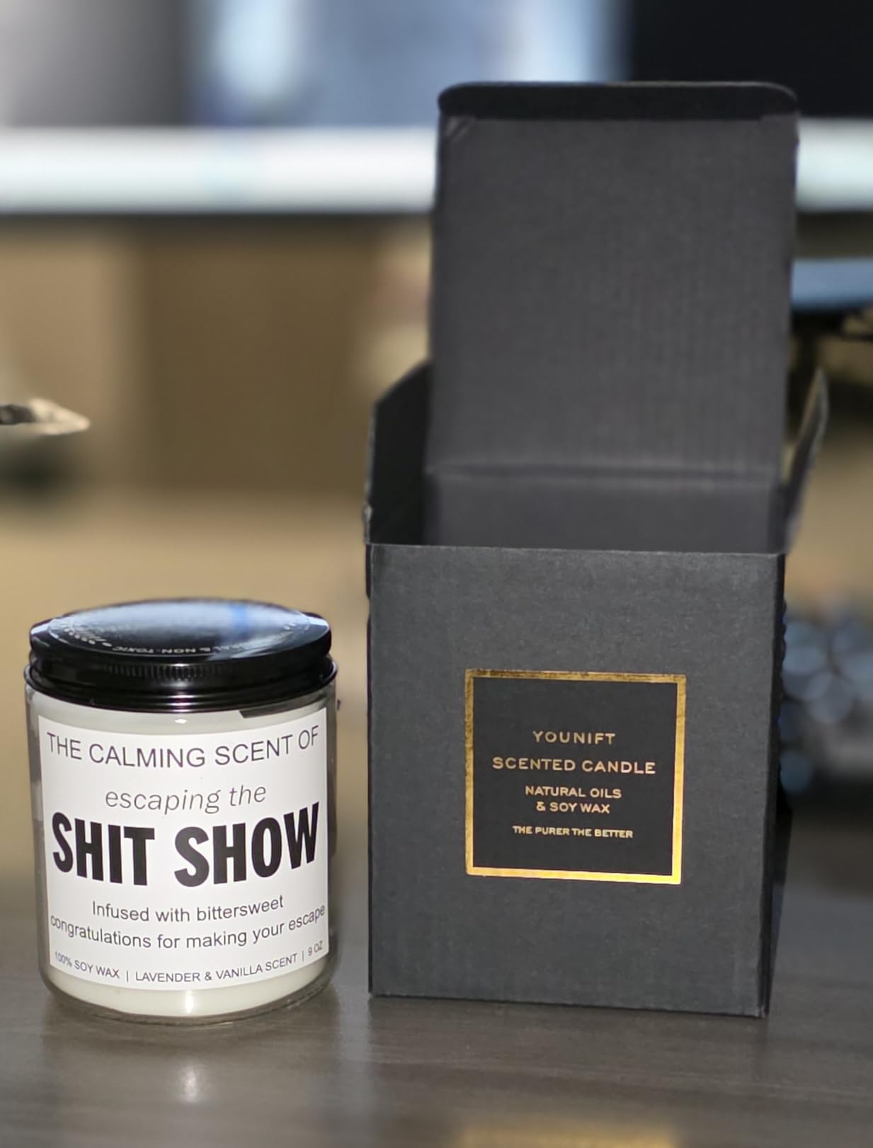 Younift Sarcastic Candle - Going Away, Goodbye, Farewell Gifts for Coworkers - Retirement Gifts for Men and Women customer photo 2