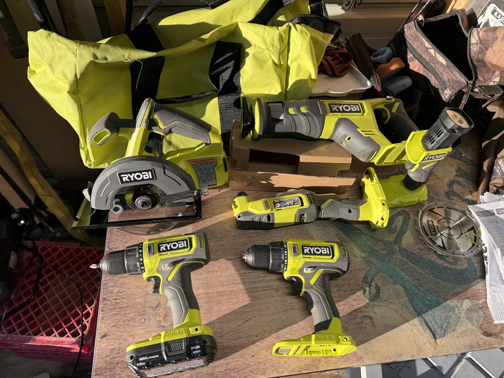 ONE+ 18V Cordless 6-Tool Combo Kit with 1.5 Ah Battery, 4.0 Ah Battery, and Charger customer photo 1