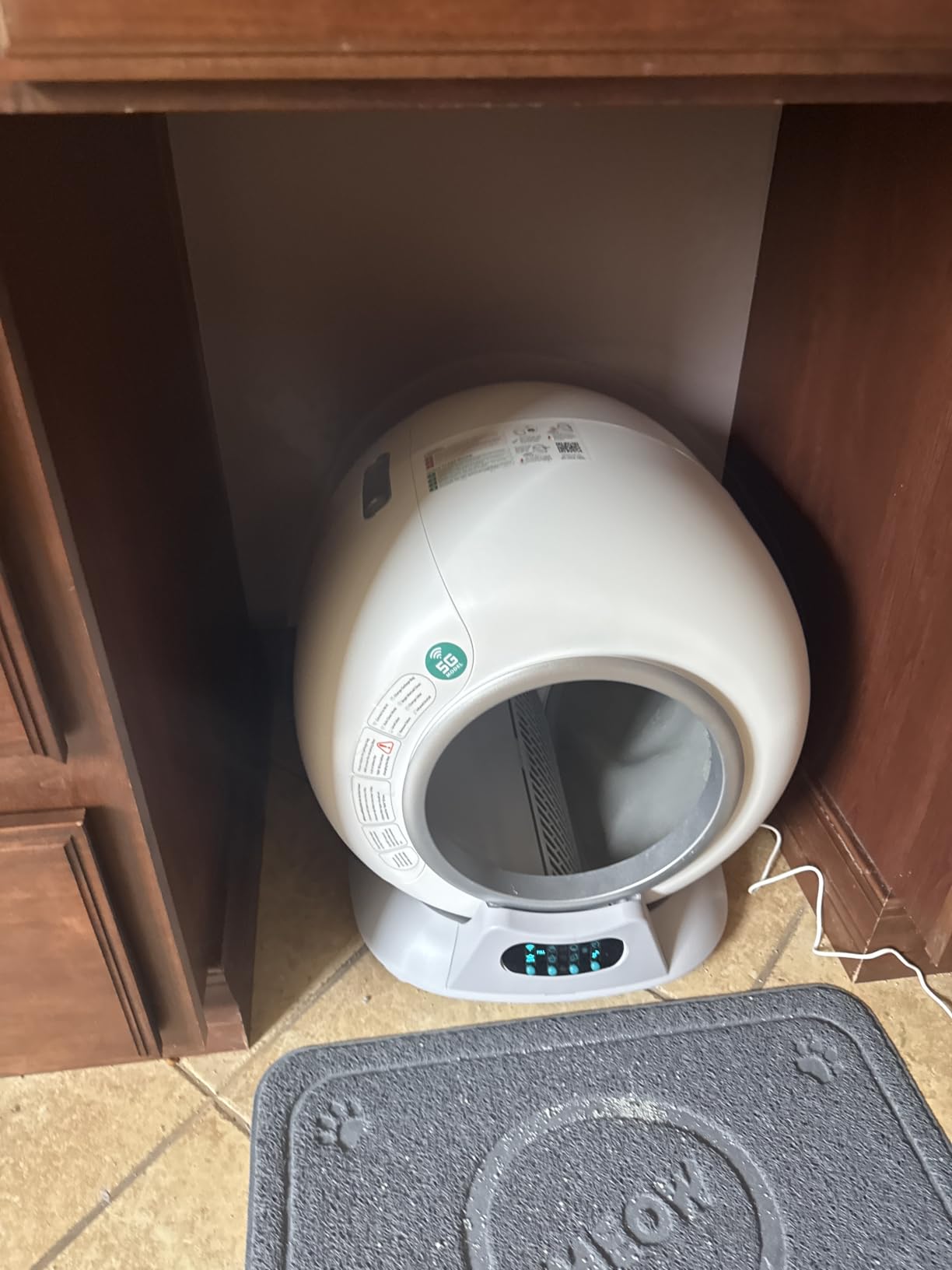 Petcove PurrTek Automatic Litter Box Self Cleaning 5GHz Wi-Fi, Odor Control | Quiet Operation with App Sealed Waste Bin, Advanced Safety Sensors, Auto Smart Self Cleaning Cat Litter Box for Multiple Cats customer photo 1