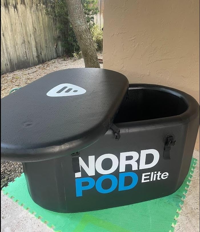 Lifepro NordPod Ice Bath Tub Portable Cold Plunge Water Therapy Pool - Thermal insulated indoor or outdoor recovery tub for athletes includes an all-weather lid, 8 legs, pump, and storage bag customer photo 1