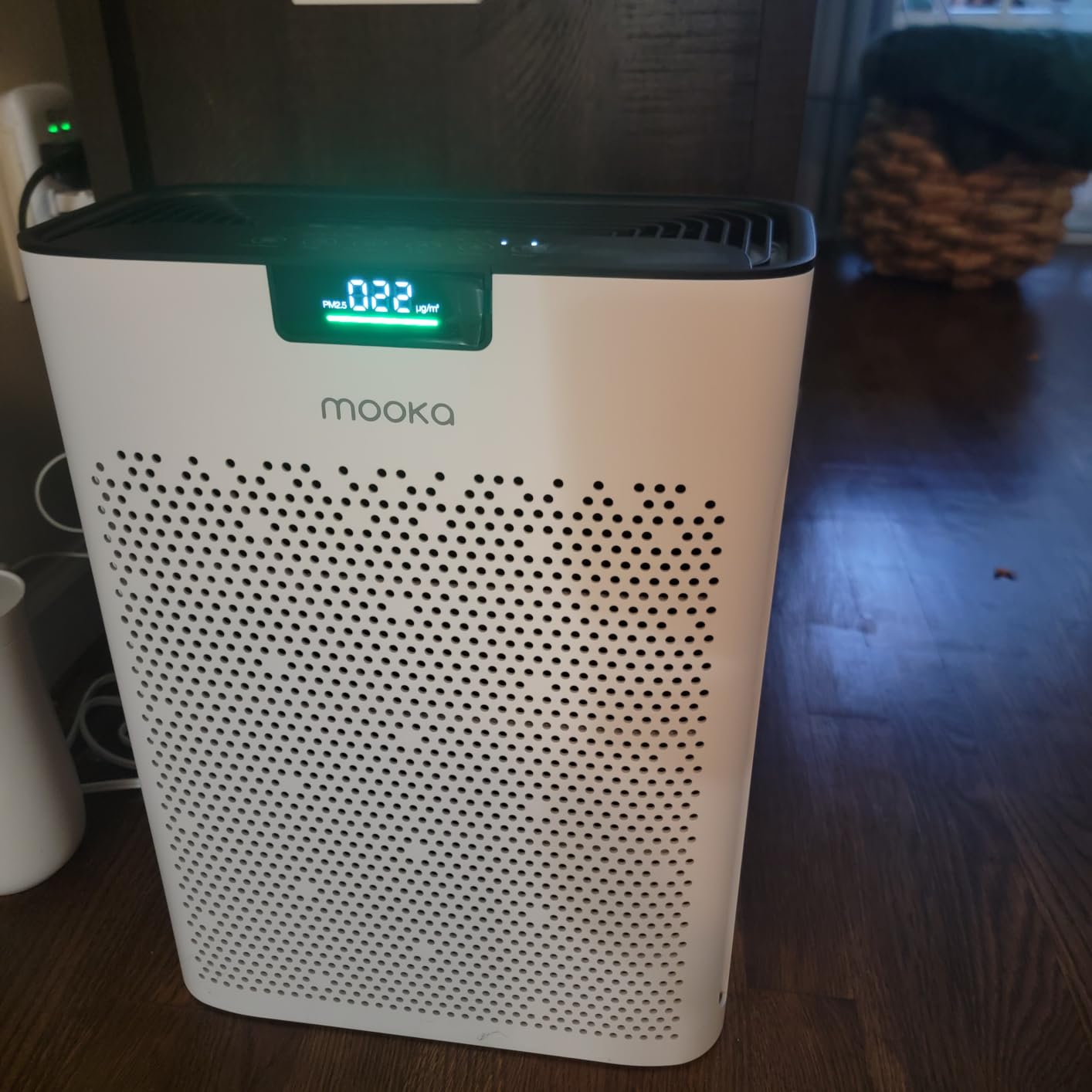 MOOKA Air Purifier for Home Bedroom Large Room 2200 Ft², True HEPA Filter, Washable Pre-Filter, Auto Mode, Quiet Sleep Mode, Air Quality Monitor, KJ190H White customer photo 2