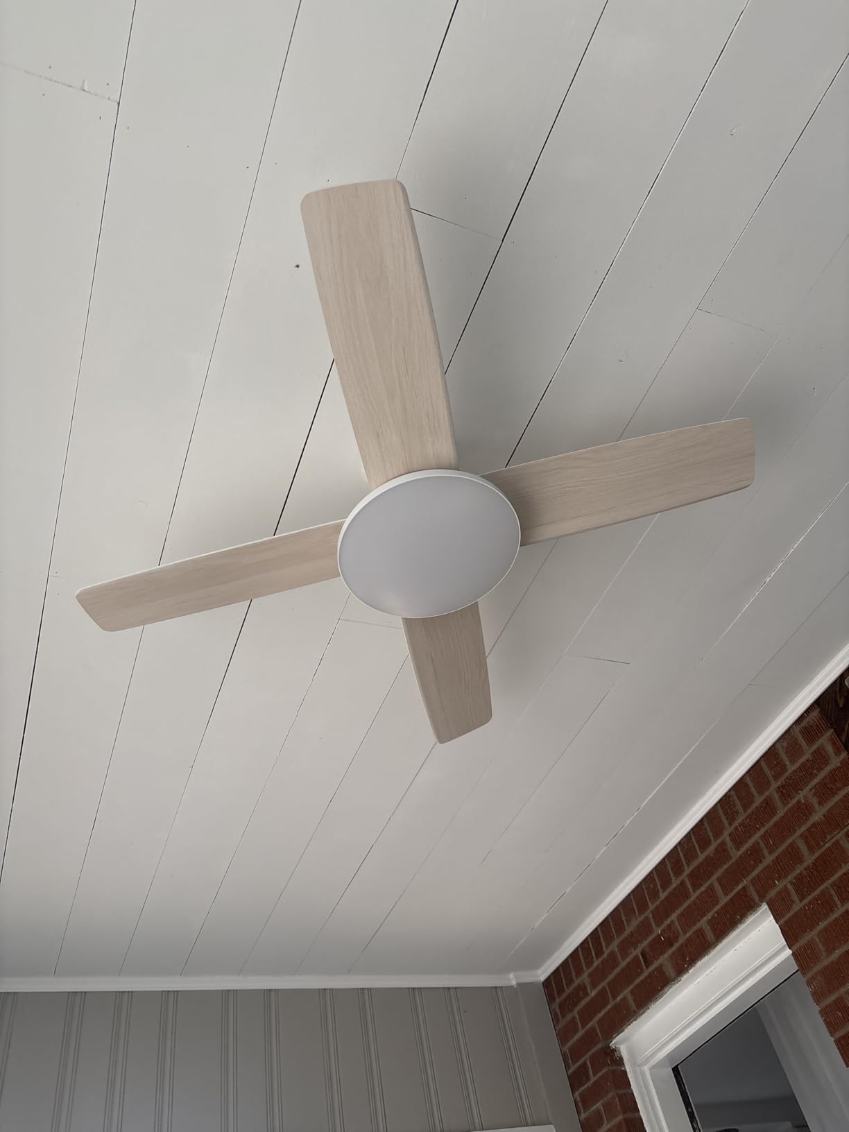 DREO Ceiling Fans with Lights 44'', RGBIC Flush Mount Smart Ceiling Fan | Quiet DC Motor for Bedroom, 12 Speeds & 3 Fan Modes, Low Profile Easy Install, Dimmable LED, 12H Timer, App and Remote Control customer photo 1