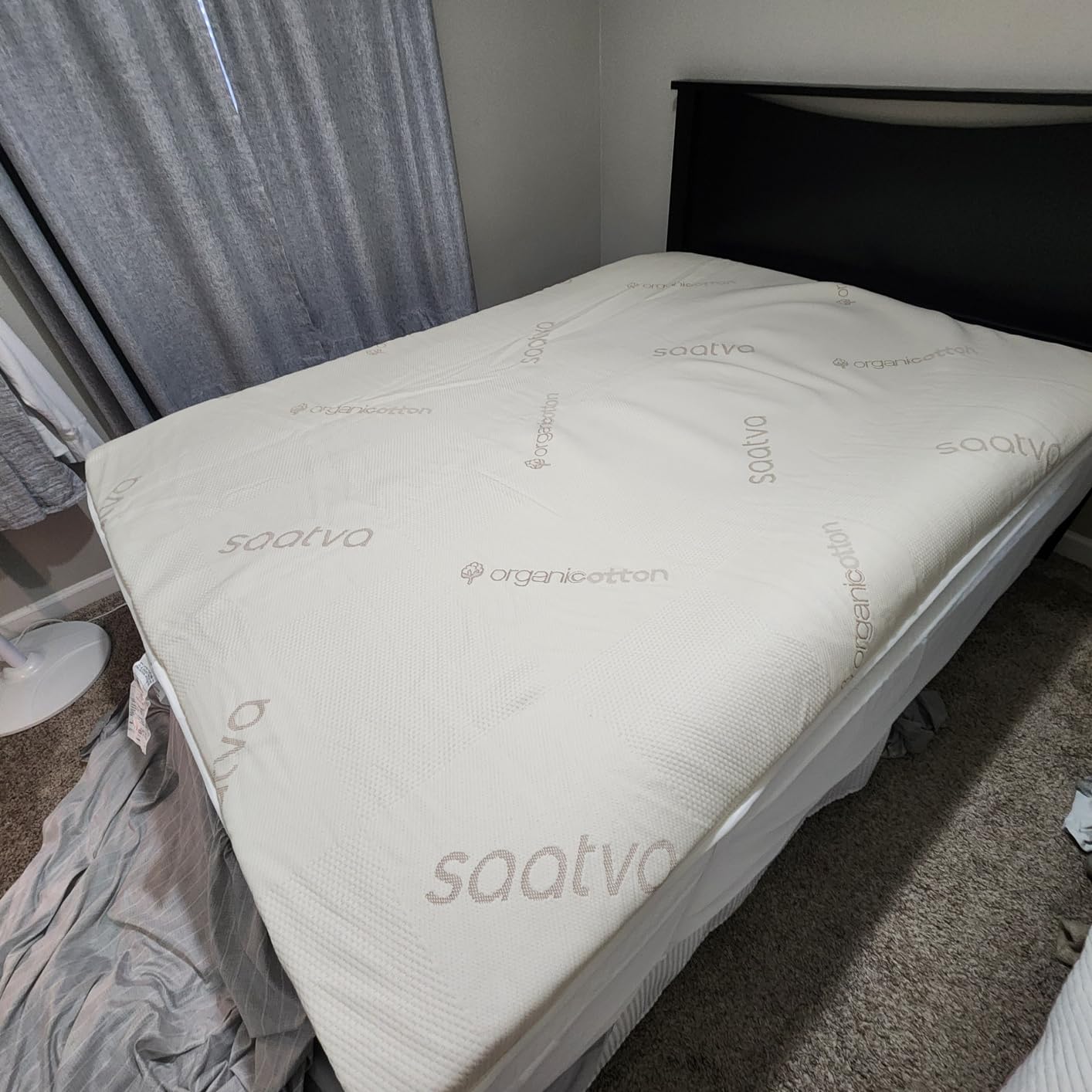 Saatva Natural Latex Premium Mattress Topper, 1.5 inch of Hypoallergenic Foam, Made with Natural Latex Foam, Breathable Comfort and Durable, Responsive Support, Queen Size customer photo 2