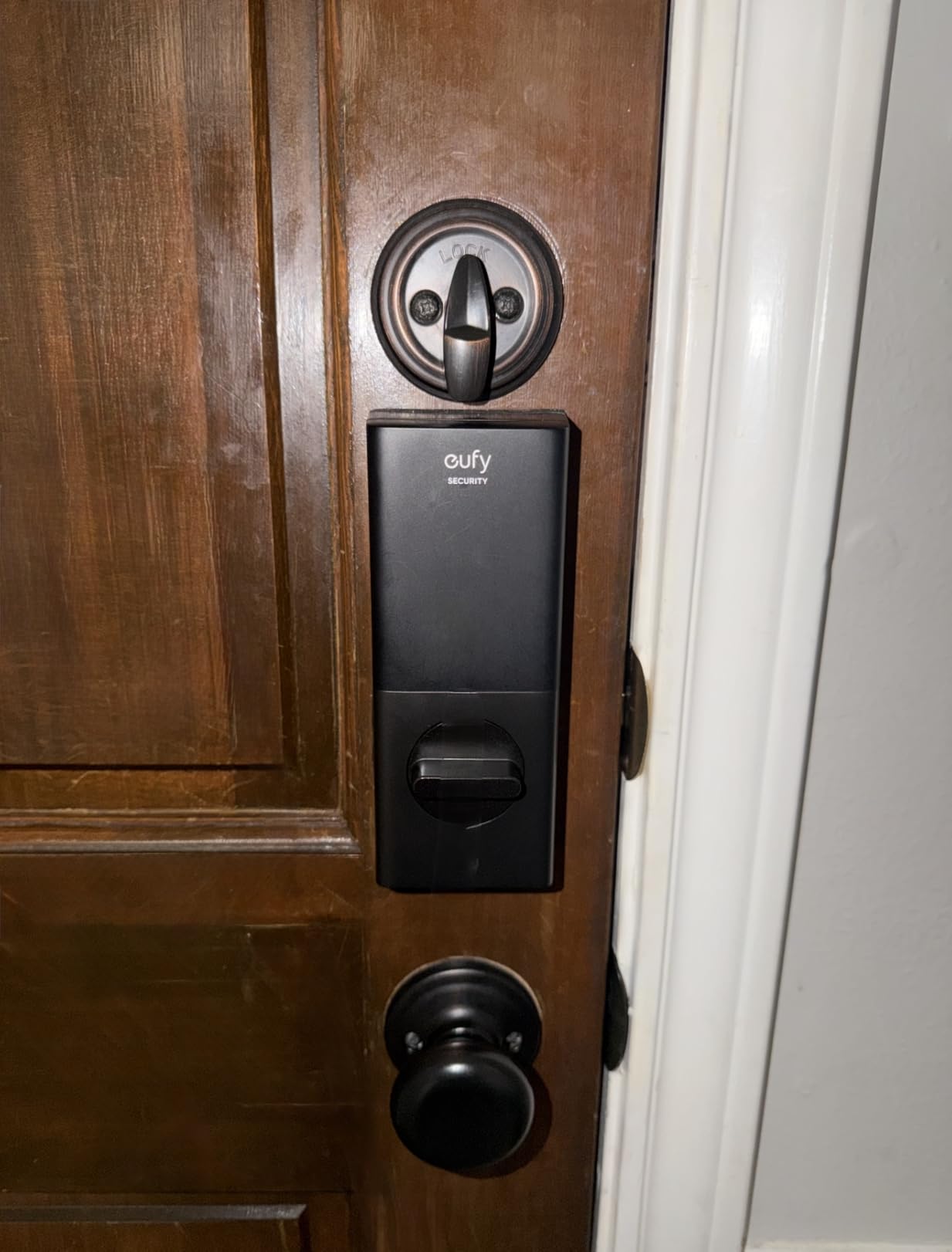 eufy Security Smart Lock C220, Fingerprint Keyless Entry Door Lock | Built-in Wi-Fi, App Remote Control, Up to 8-Month Battery, Front Door Smart Lock Deadbolt, IP53 Rated, BHMA Grade 3, Nickel customer photo 2