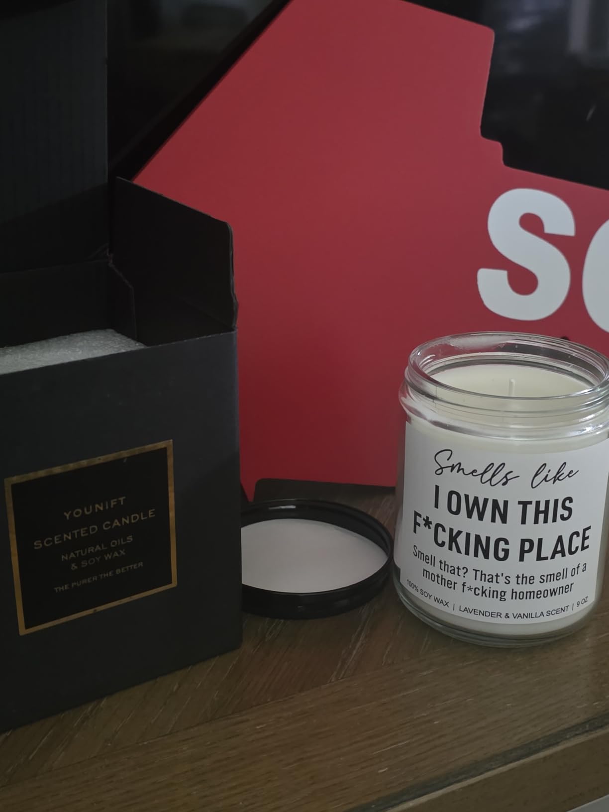 Younift Funny Scented Candle, House Warming Gifts New Home, Housewarming Gifts for Women, Men, Couple, New Homeowner - First Apartment Essentials - Closing Presents for Home Buyers - 9 oz customer photo 1