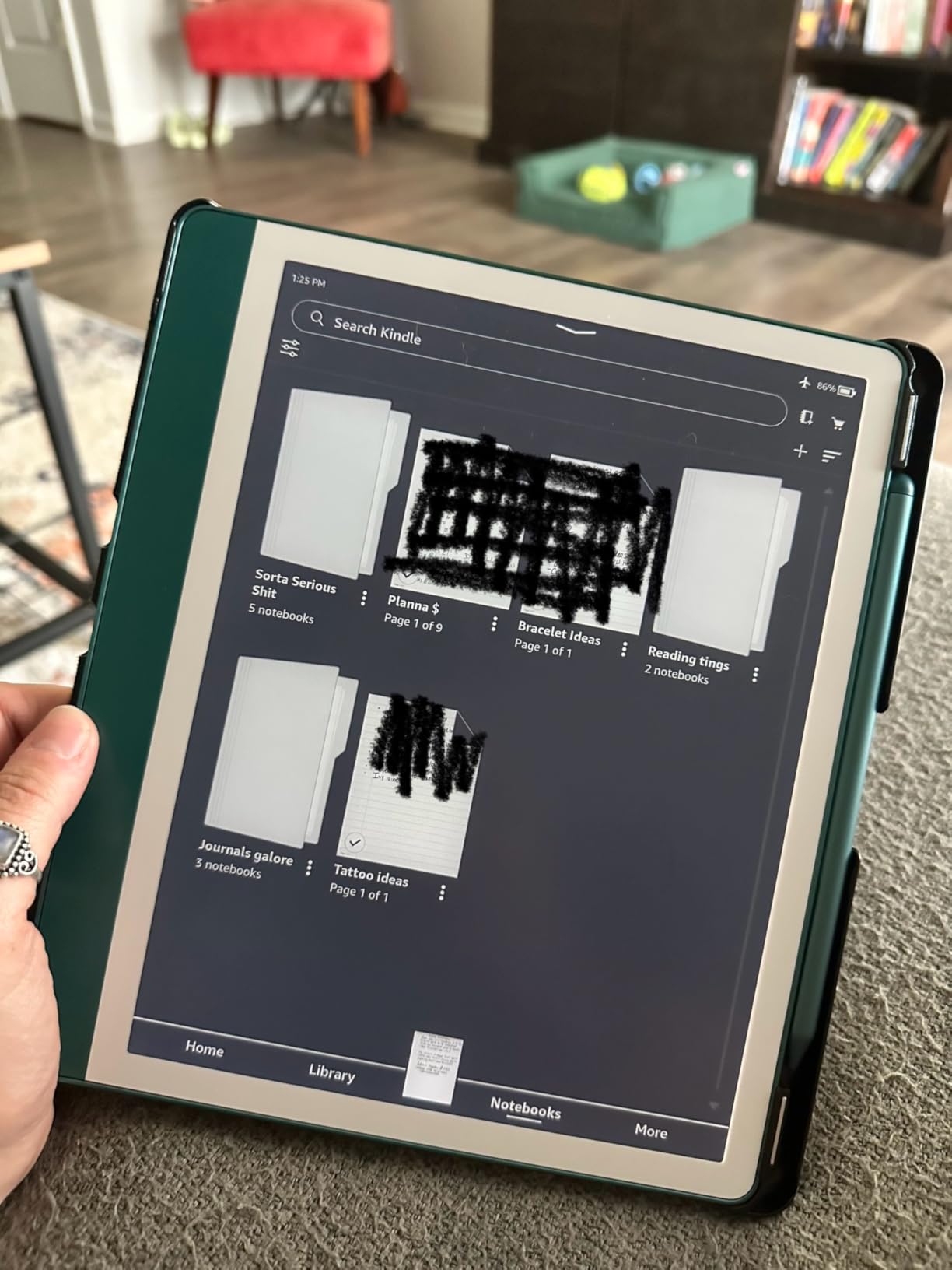 Kindle Scribe (64GB) - Your notes, documents and books, all in one place. With built-in AI notebook summarization. Includes Premium Pen - Tungsten customer photo 1