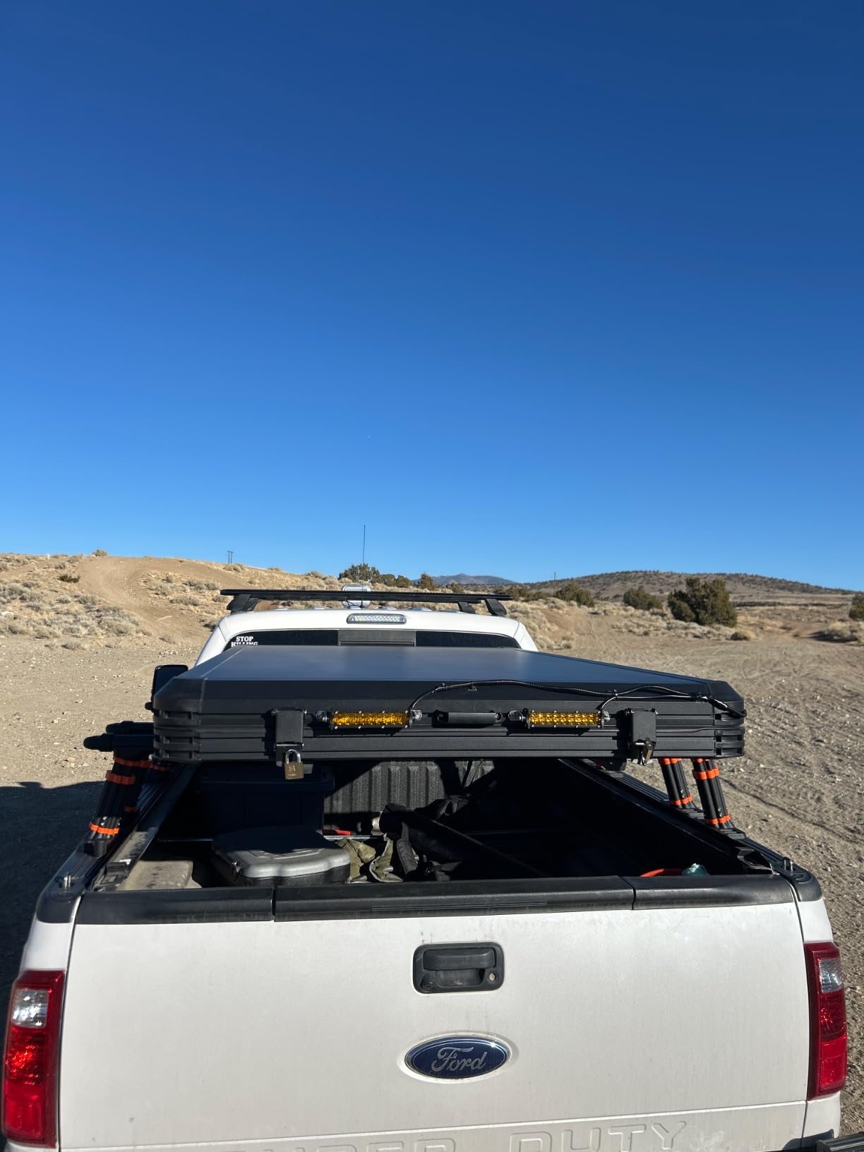 Hard Shell Roof Top Tent with Adjustable Roof Crossbars, 1-Minute Setup, 2-3 Person All-Season Camping Tent, Includes 3