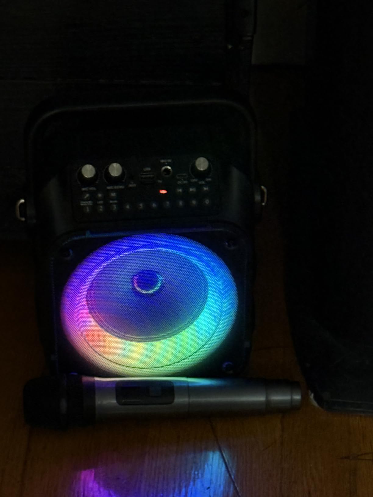 CYY Karaoke Machine, Portable Bluetooth Speaker with 2 Wireless Microphones customer photo 2